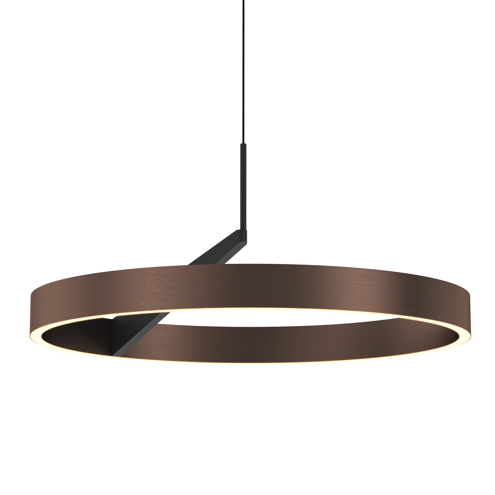 Suspension LED dimmable CENICENTOS marron Ø55cm