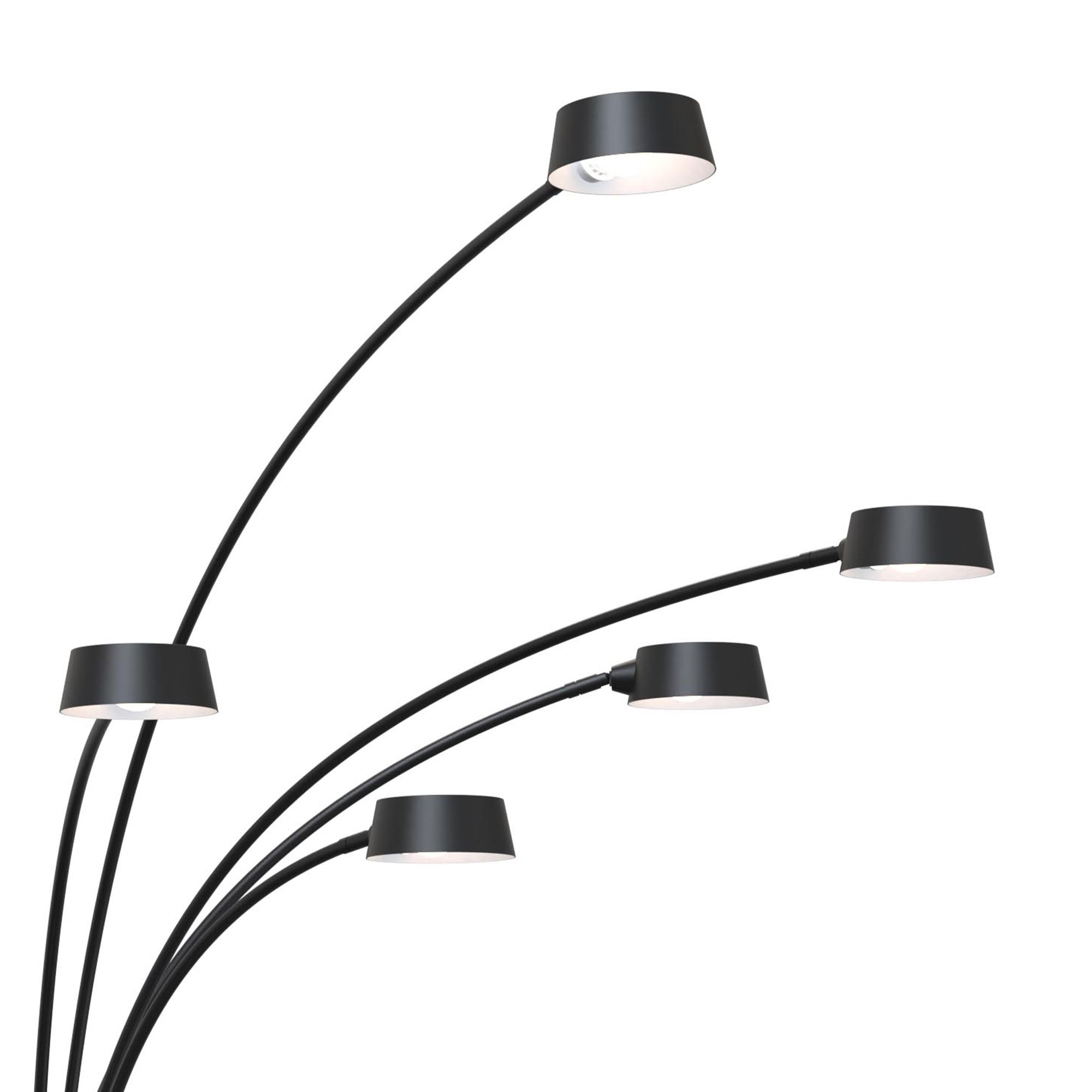 Lampadaire dimmable CHIAUCI noir H200cm