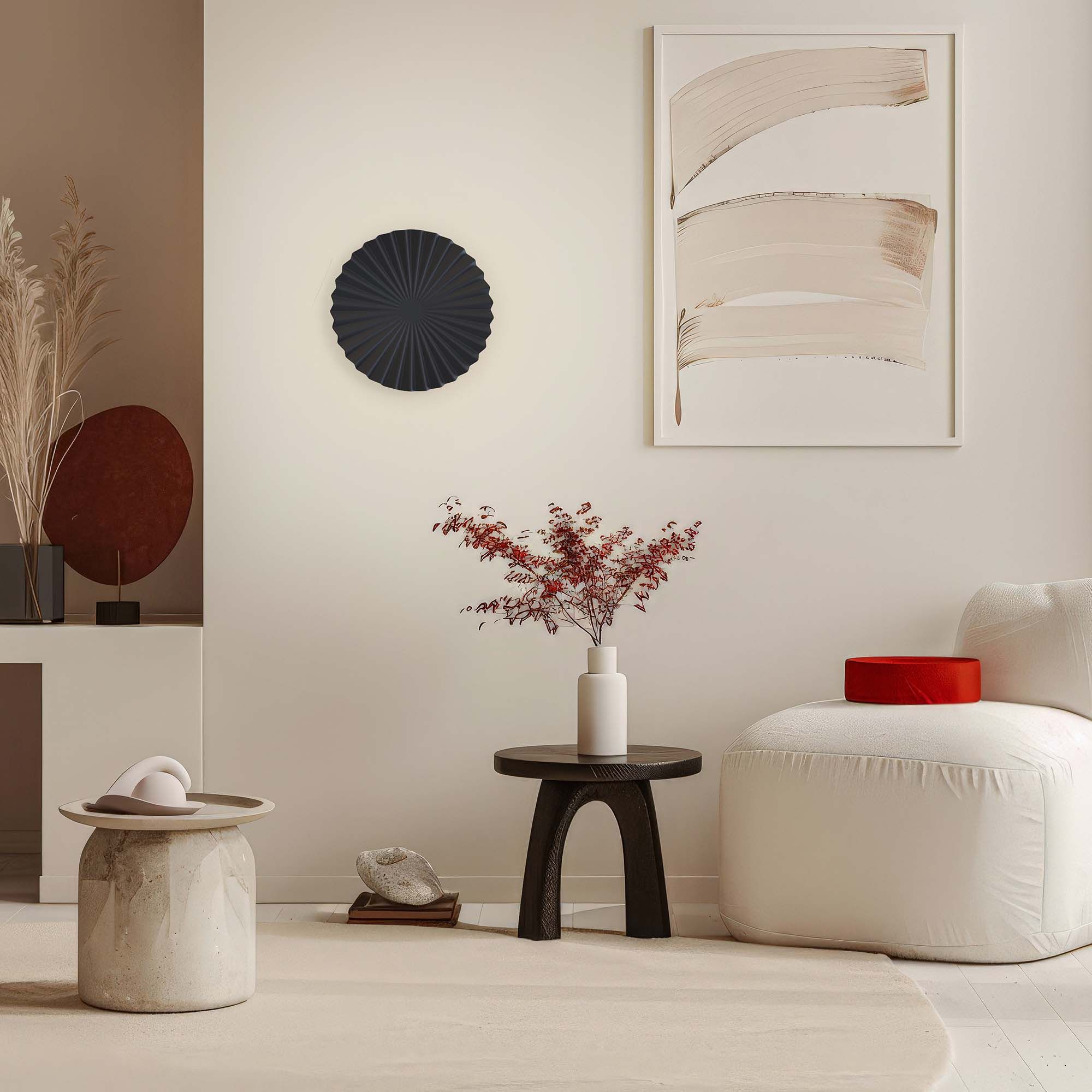 Applique LED dimmable PERALEJO noir Ø30cm