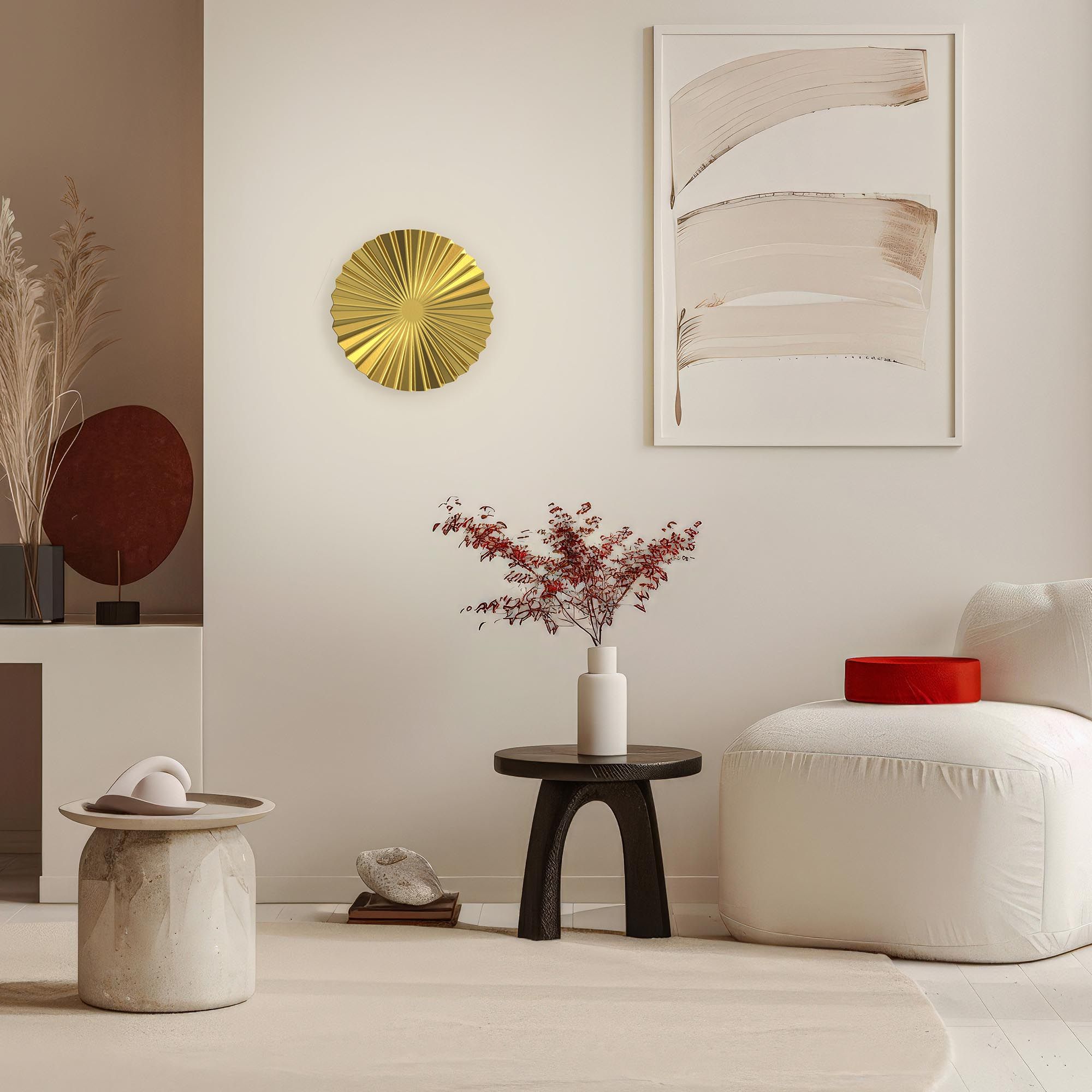 Applique LED dimmable PERALEJO doré Ø30cm