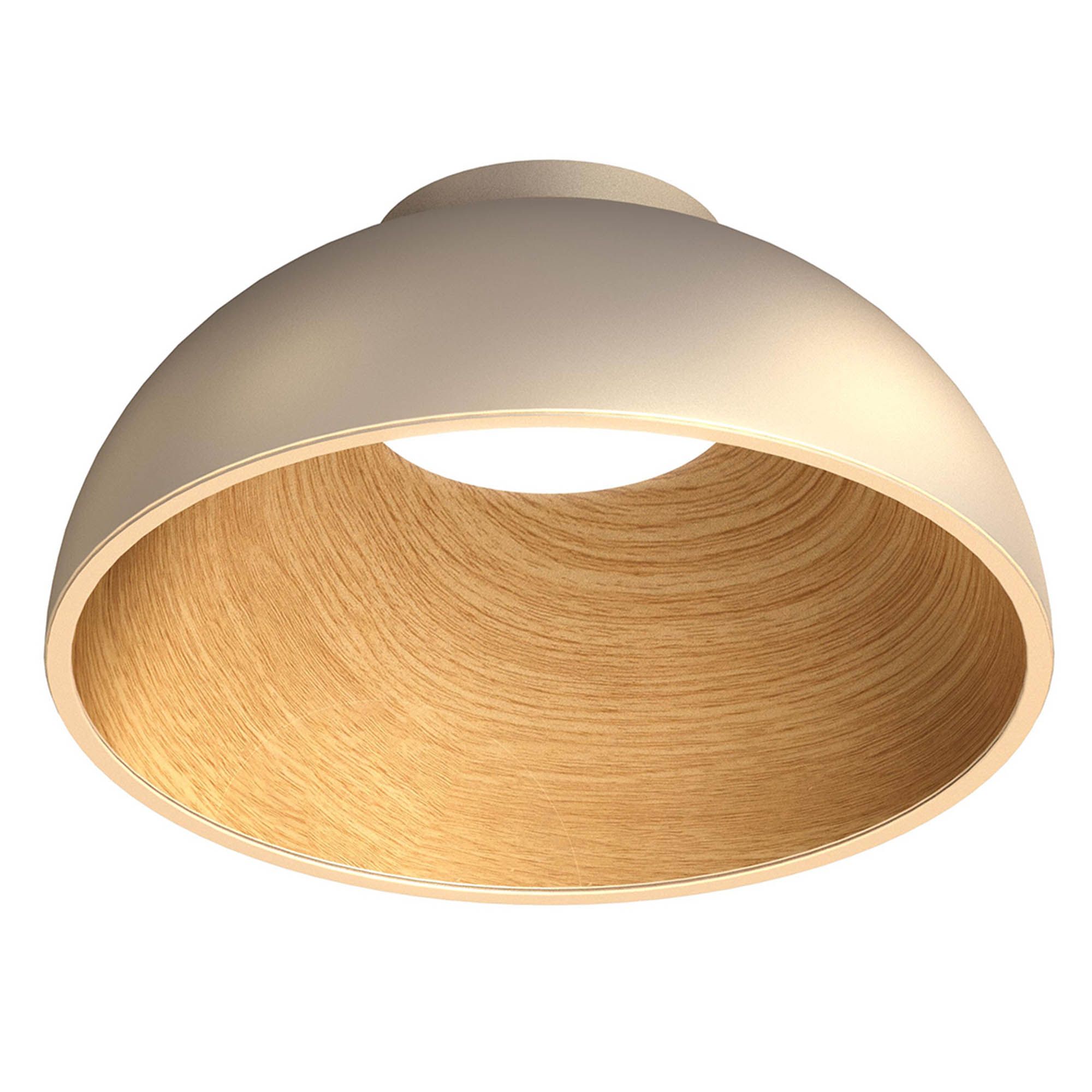 Plafonnier LED dimmable TABLADILLO doré/bois Ø50m