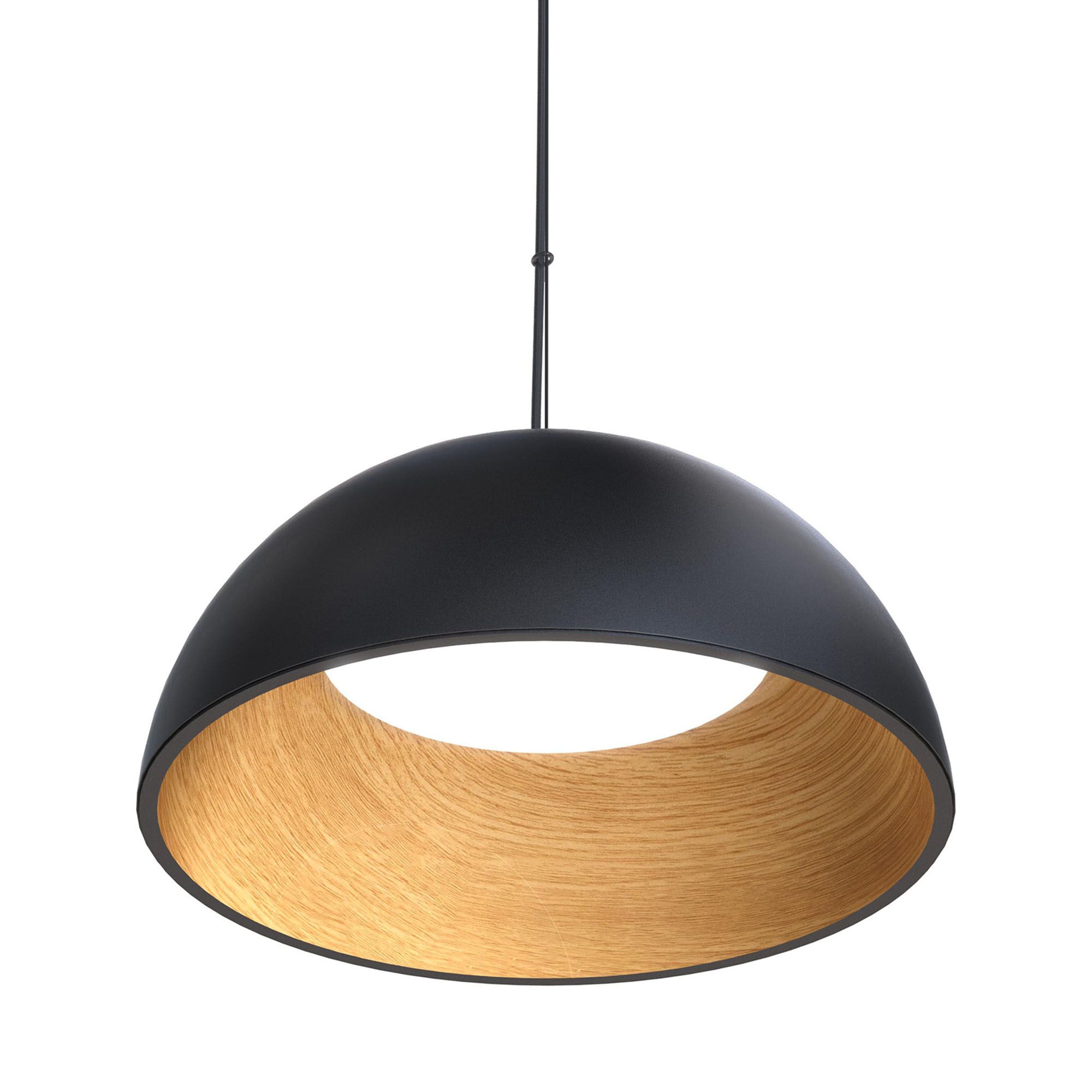 Suspension LED dimmable TABLADILLO bois/noir Ø50cm