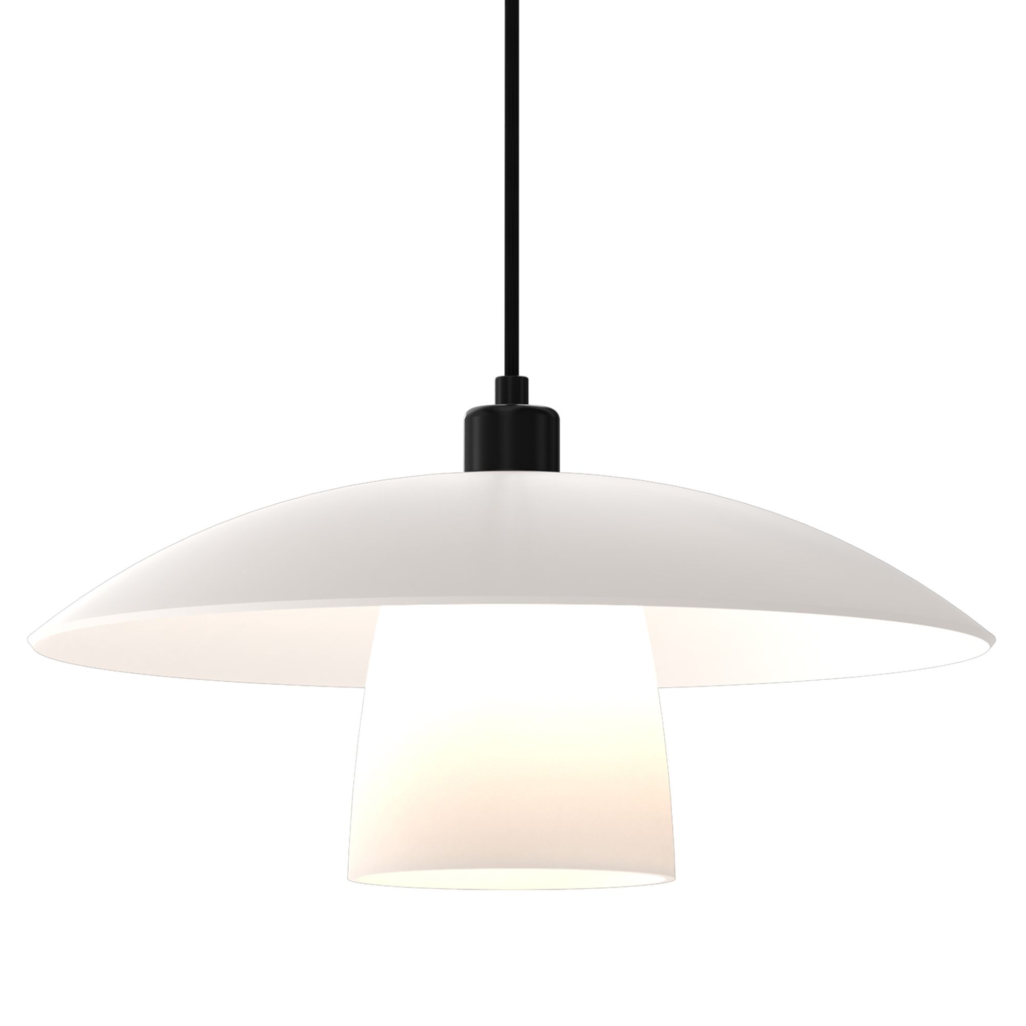Suspension SCANDI verre opalin L120cm