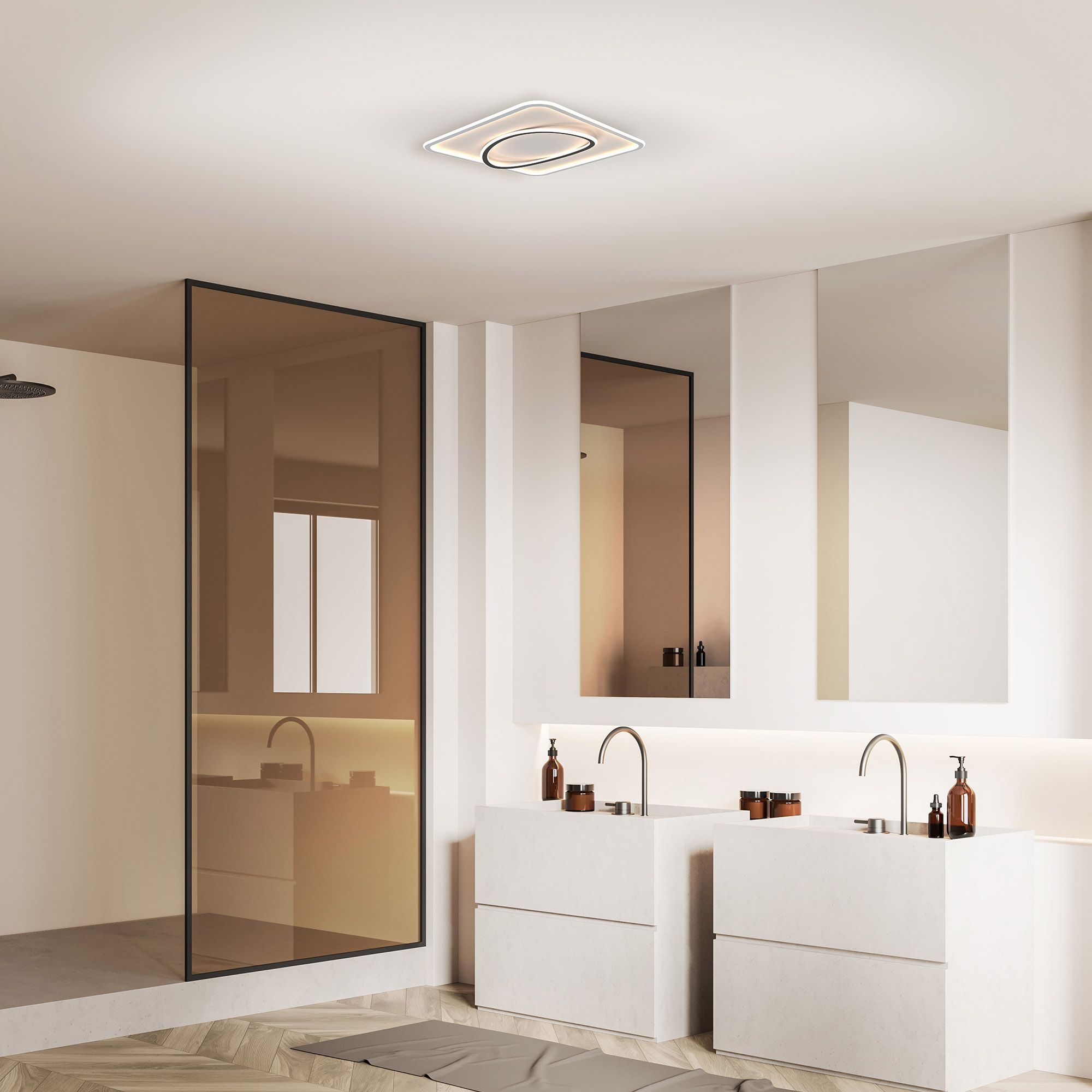 Plafonnier LED dimmable CEIL blanc 50x50cm
