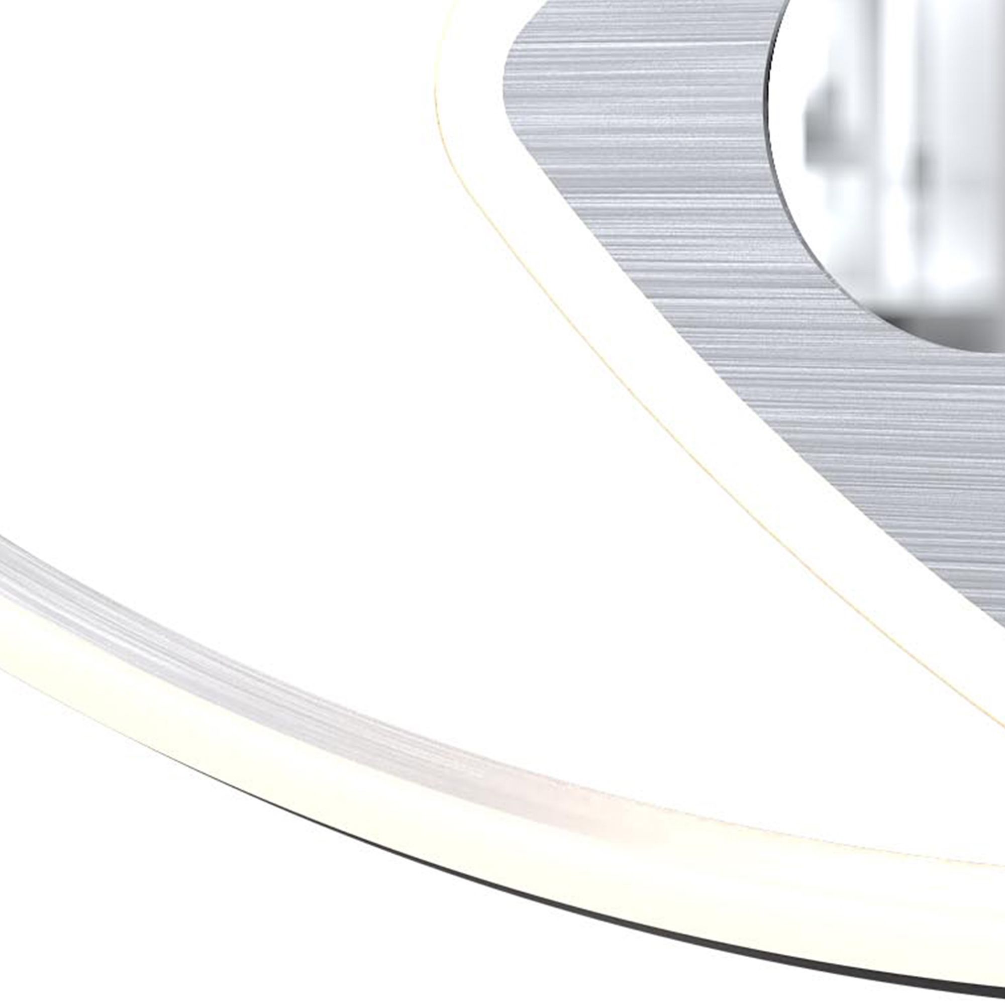 Plafonnier LED dimmable CEIL argenté gris L37cm