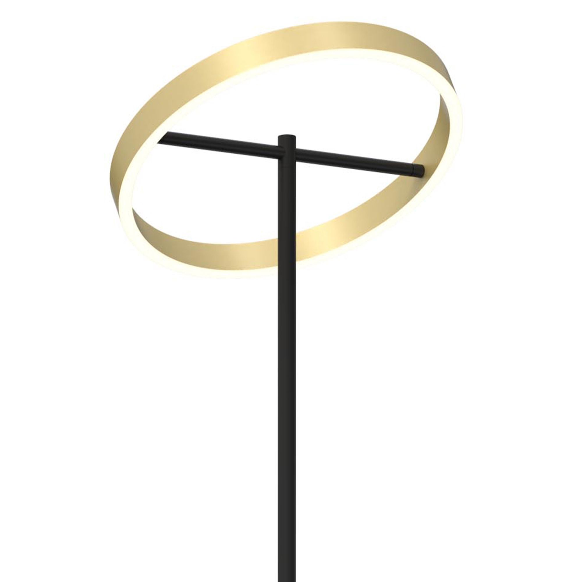 Lampadaire LED dimmable WOF noir/doré H180cm