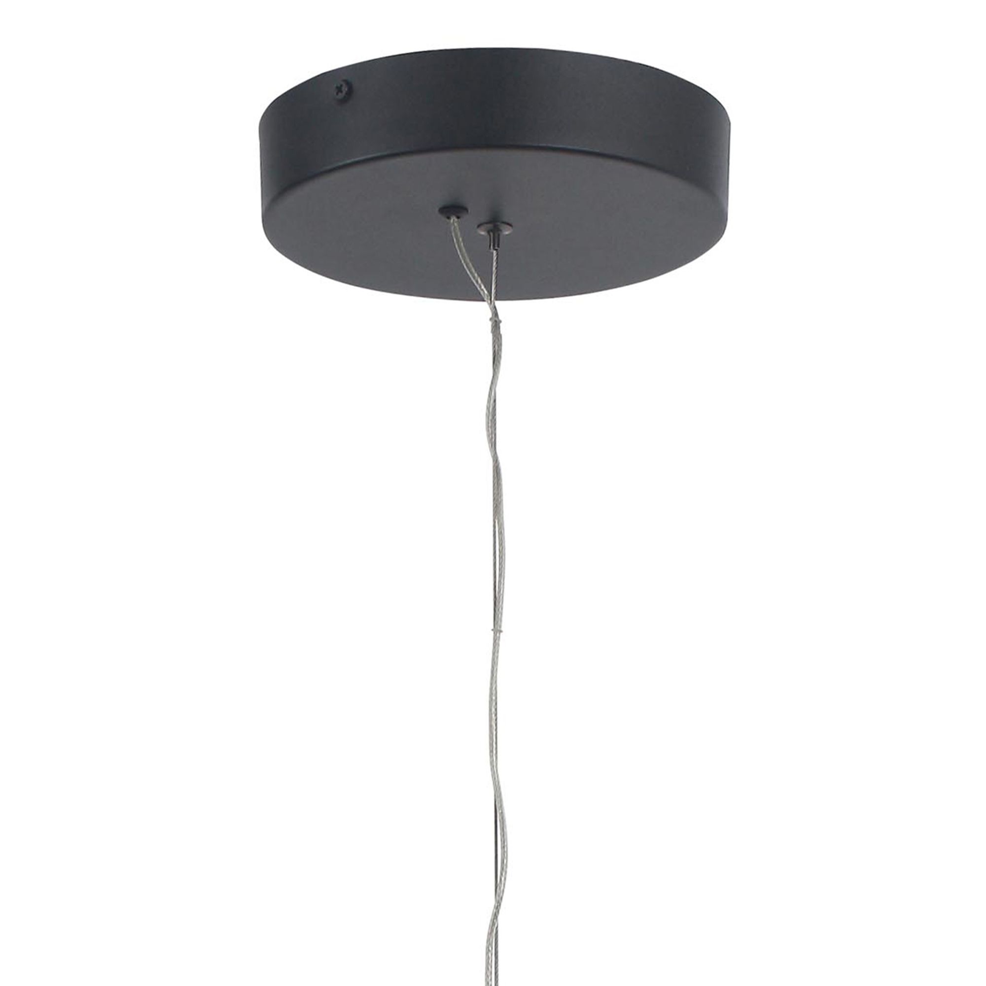 Suspension LED dimmable WOF noir/doré Ø76cm