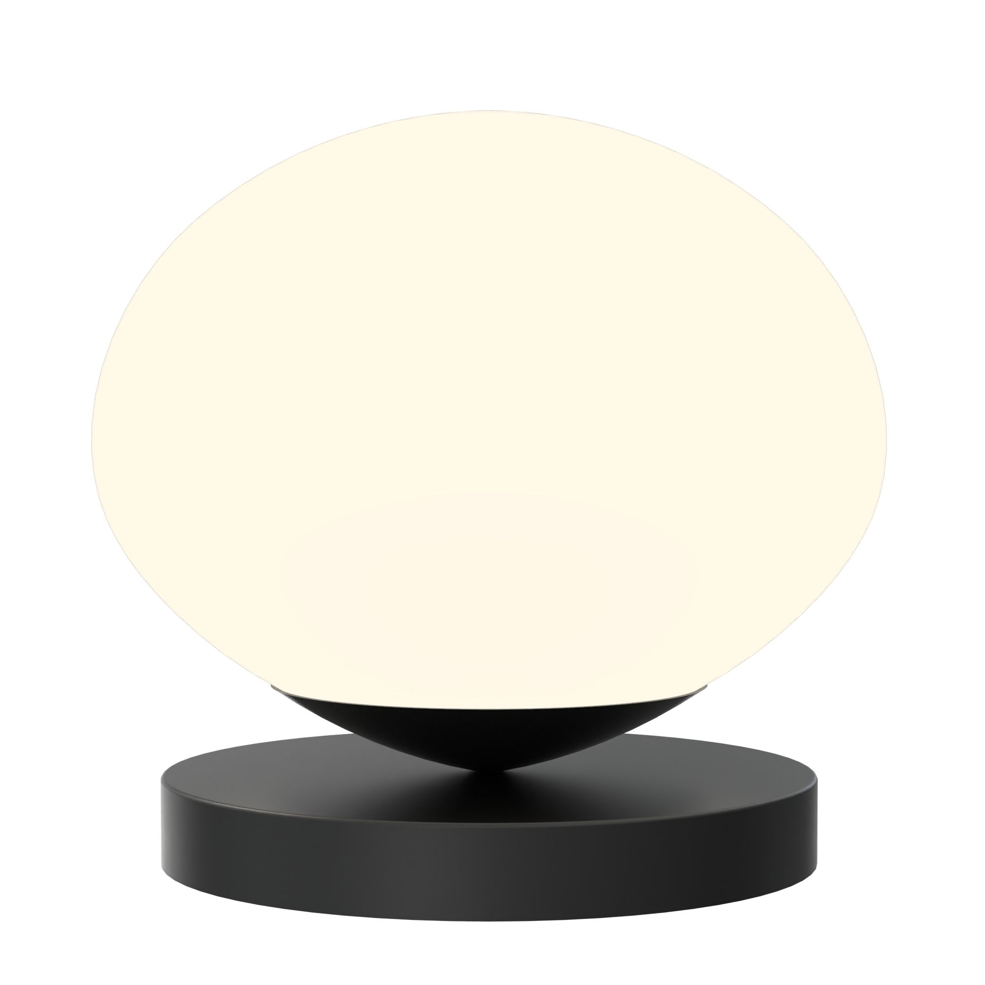 Lampe de table LED dimmable ETREROS avec télécommande verre opalin Ø18cm