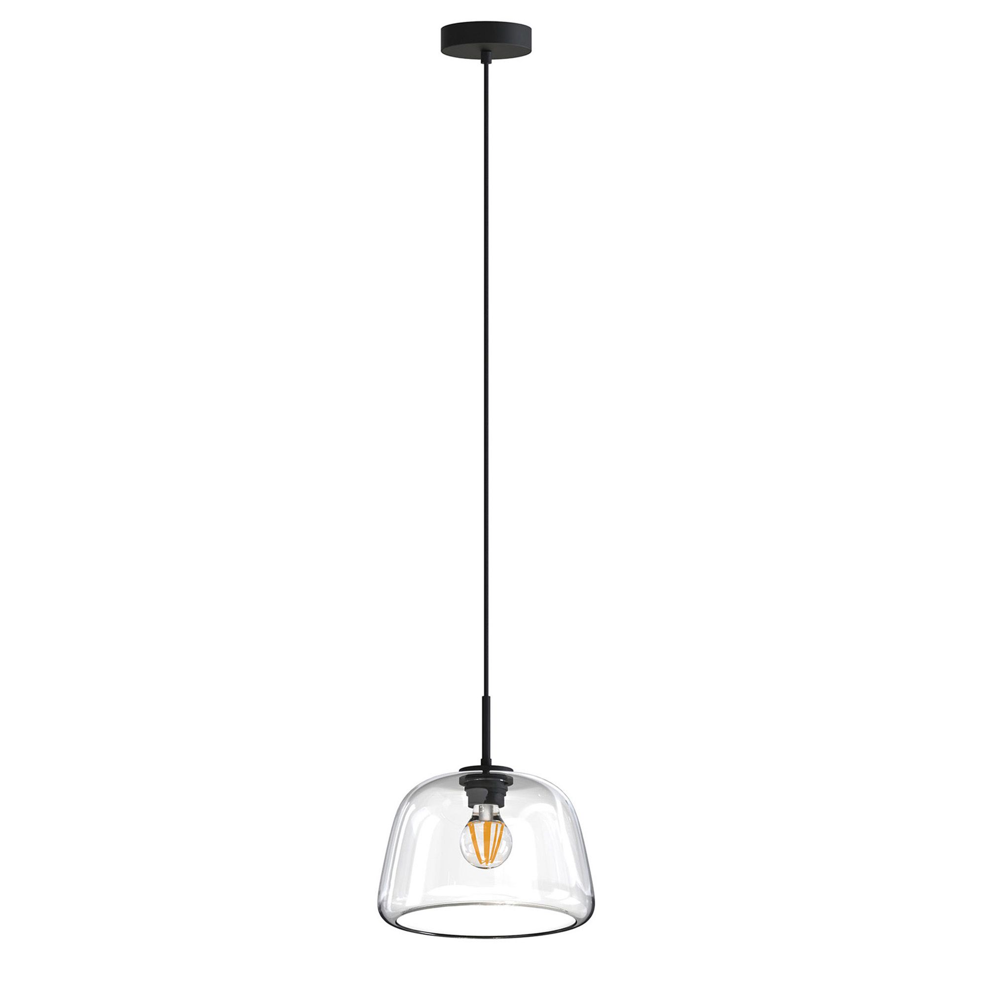 Suspension GIOBOLE verre transparent Ø24cm