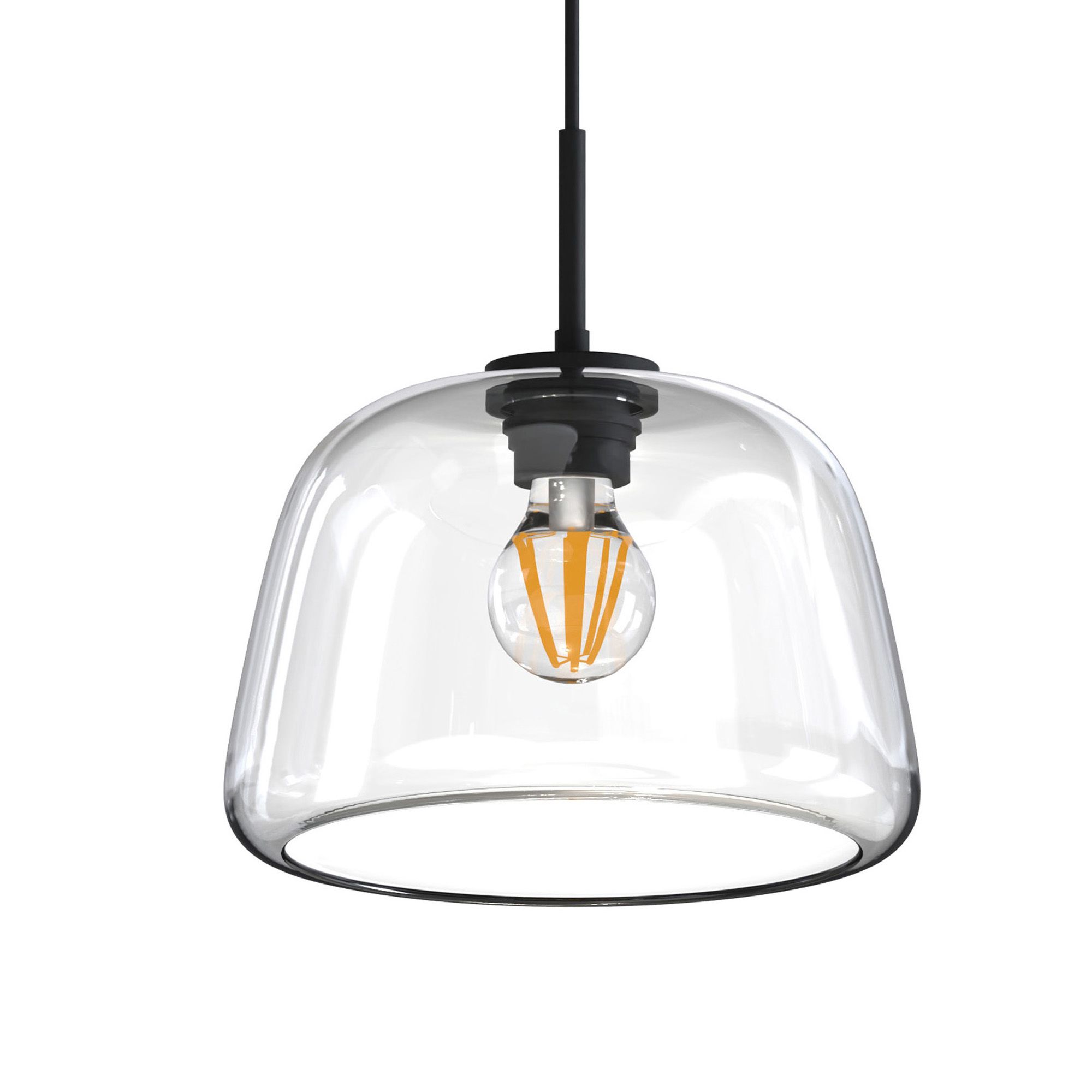 Suspension GIOBOLE verre transparent Ø24cm