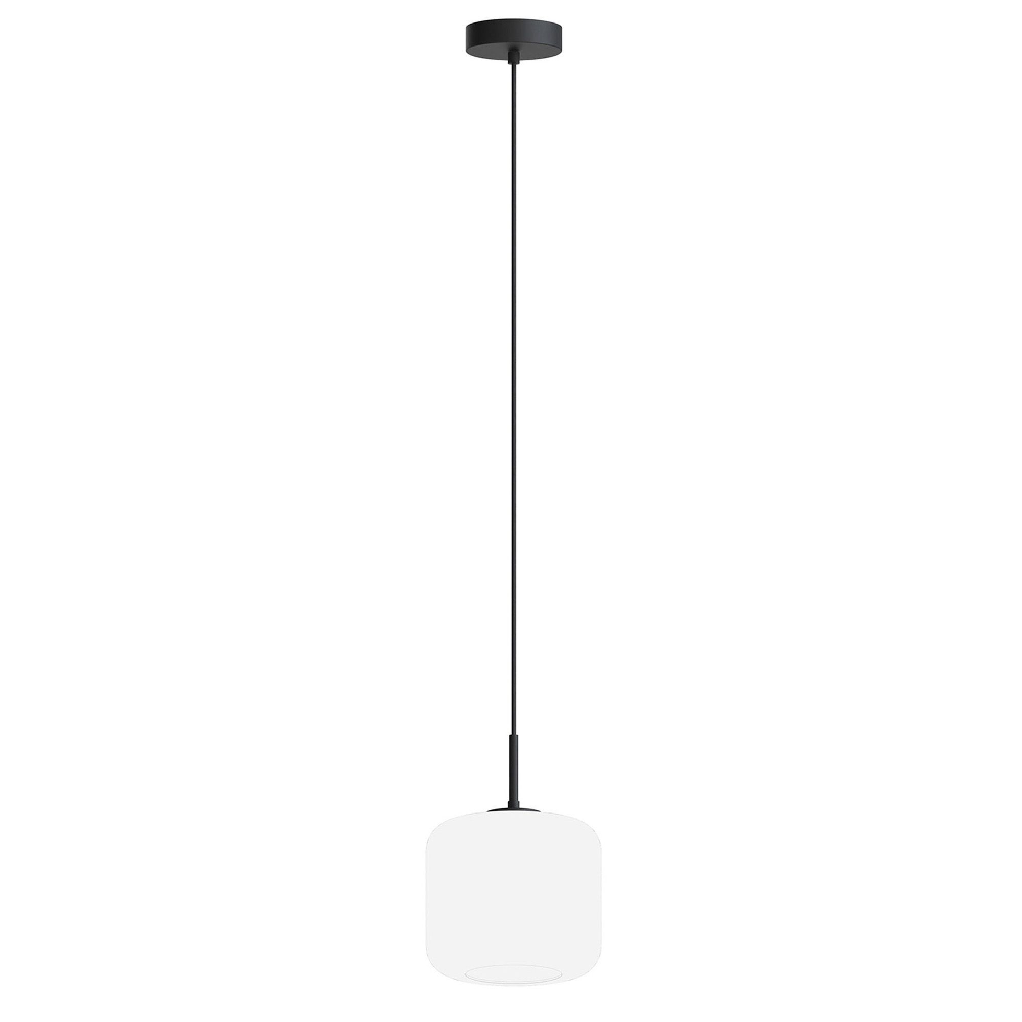 Suspension GIOBOLE verre strié opalin Ø18cm
