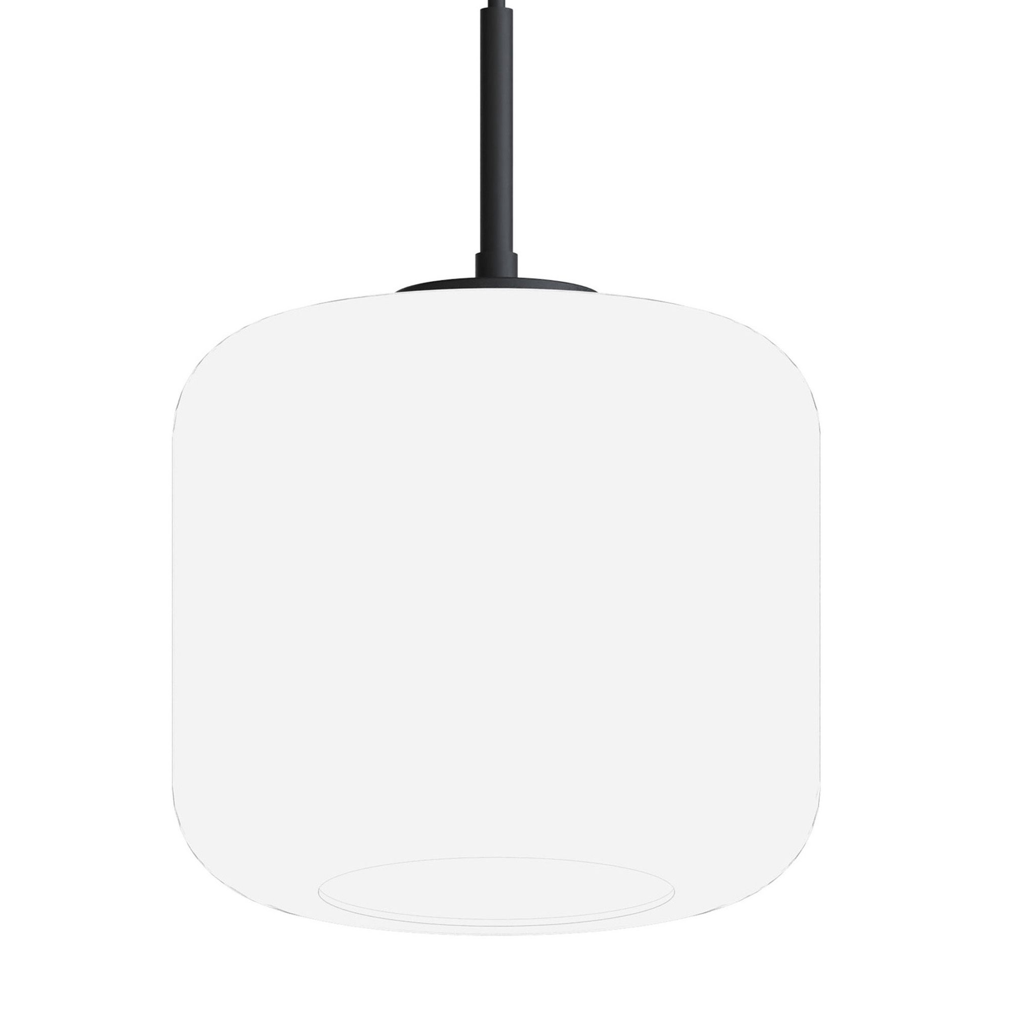 Suspension GIOBOLE verre strié opalin Ø18cm