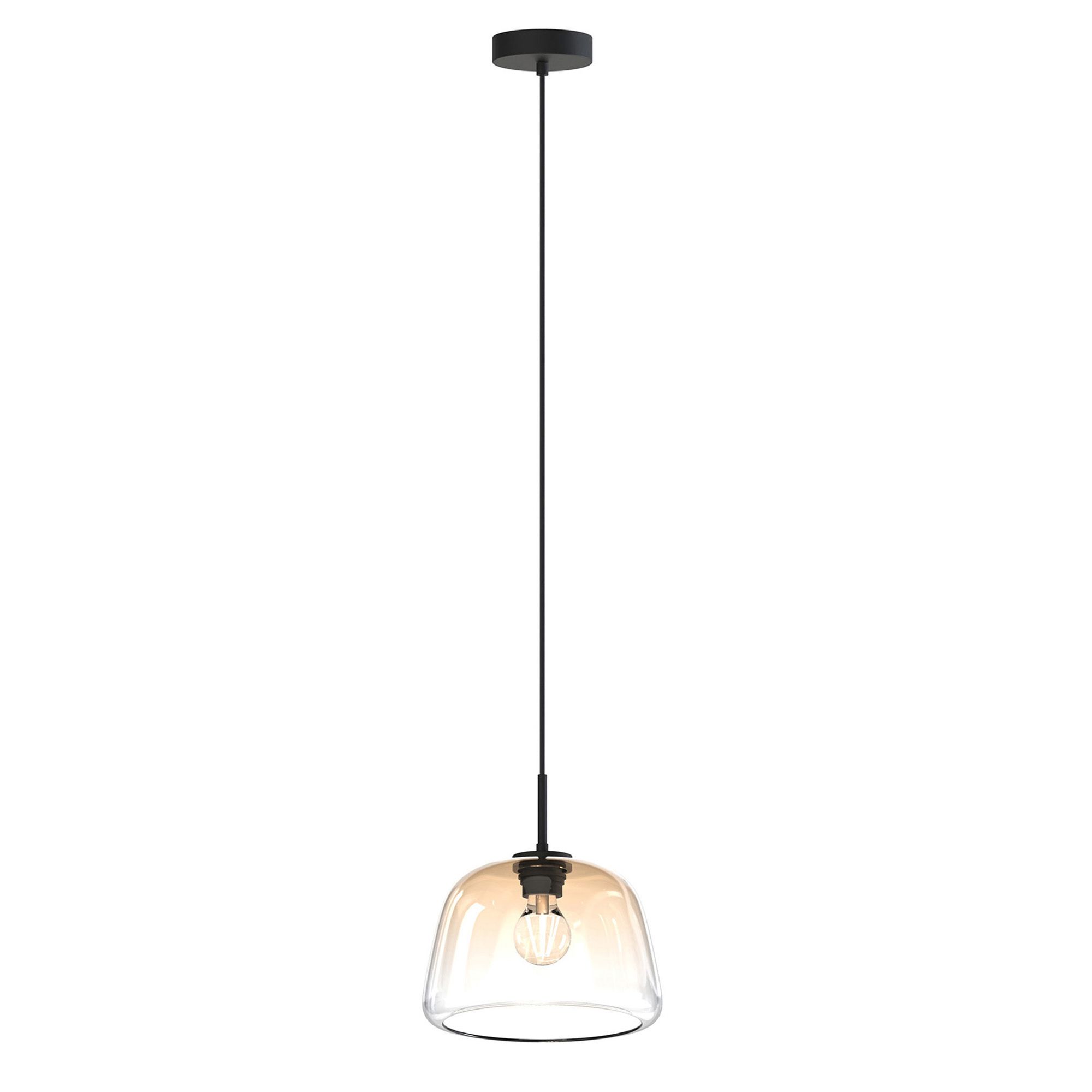 Suspension GIOBOLE verre ambré Ø18cm