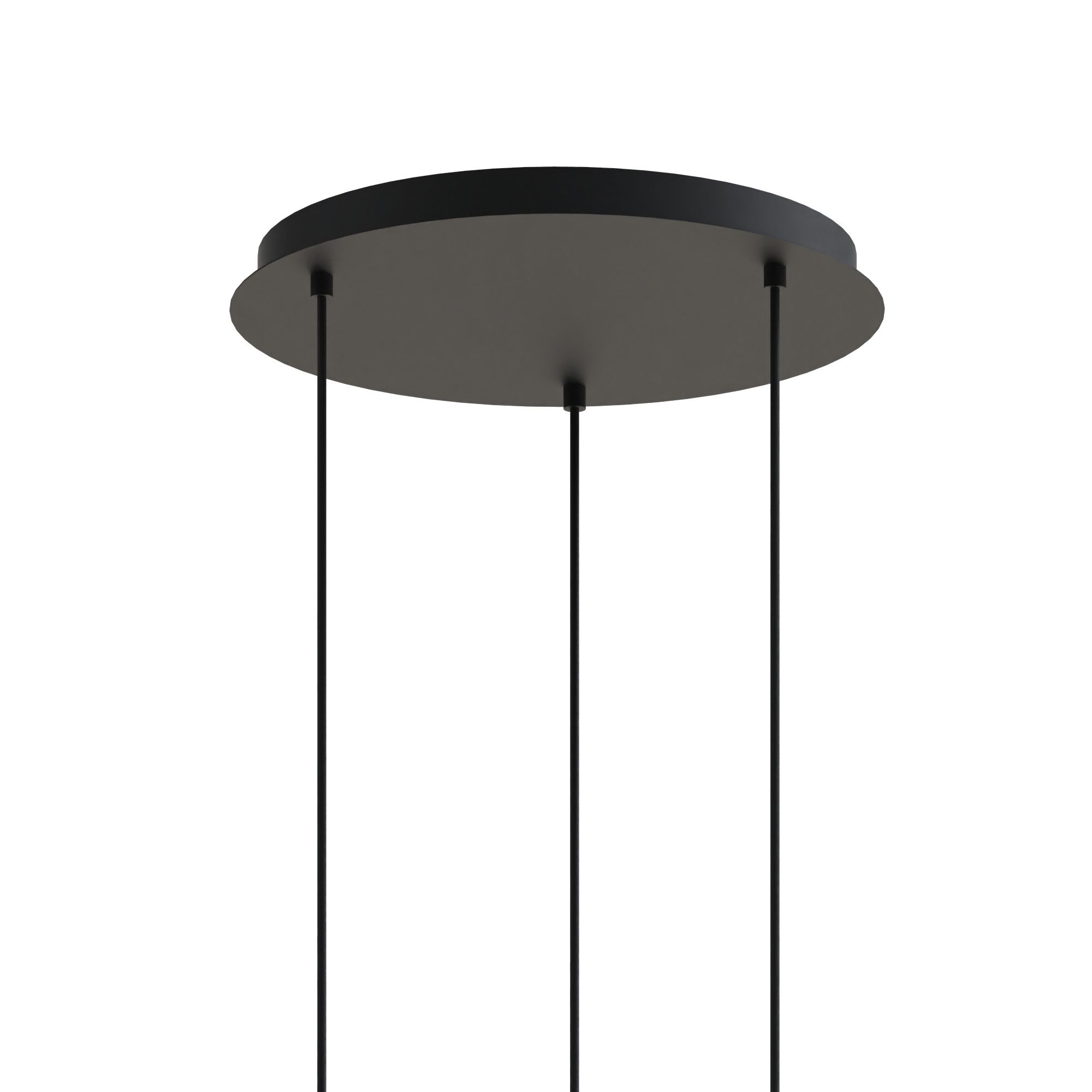 Suspension ronde 3 lumières GIOBOLE double verre ambré/transparent Ø24cm