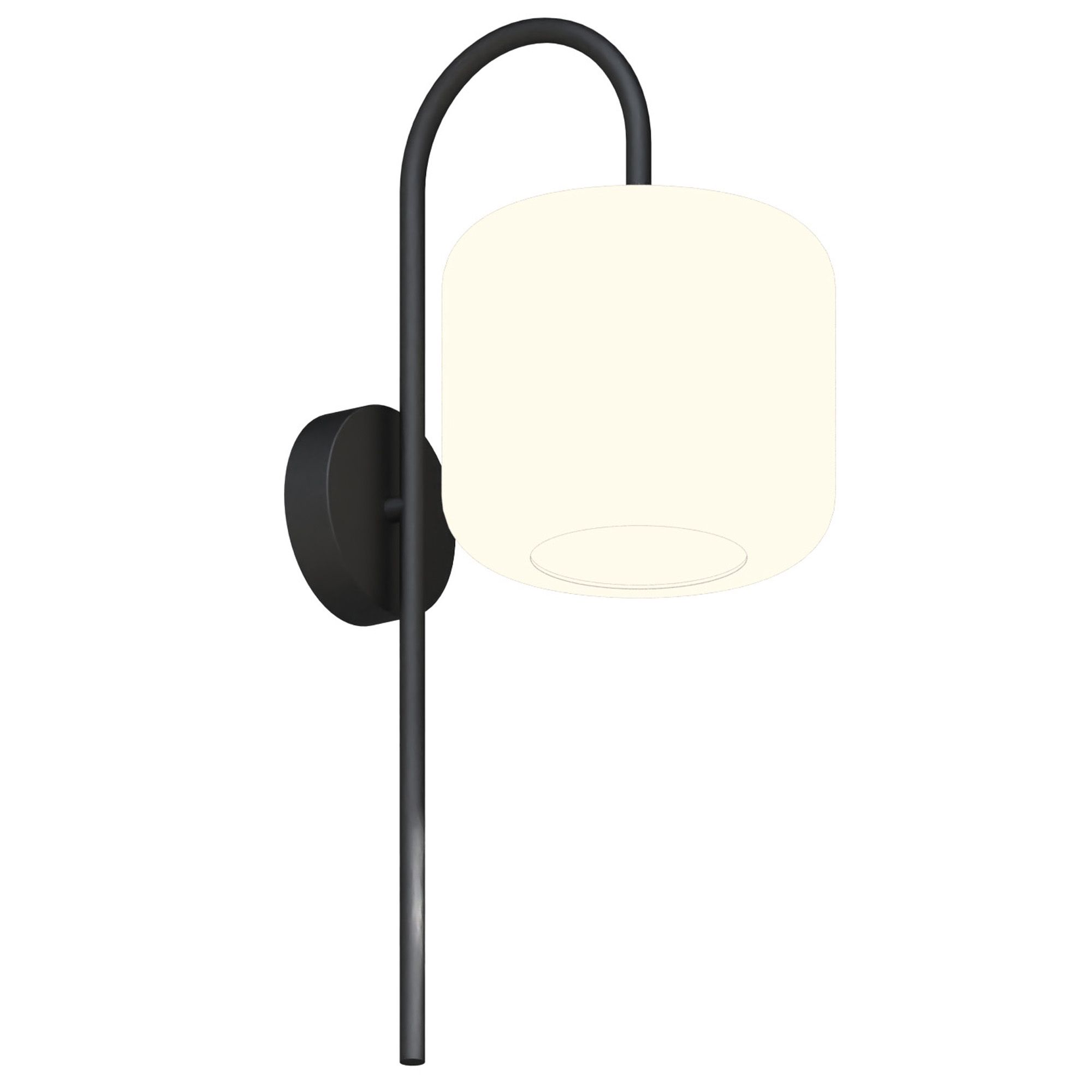 Applique murale GIOBOLE verre strié opalin H48cm