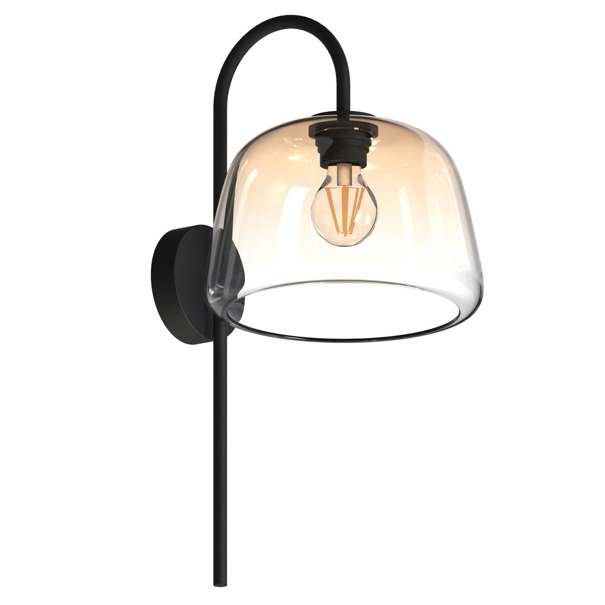 Applique murale GIOBOLE verre ambré H48cm