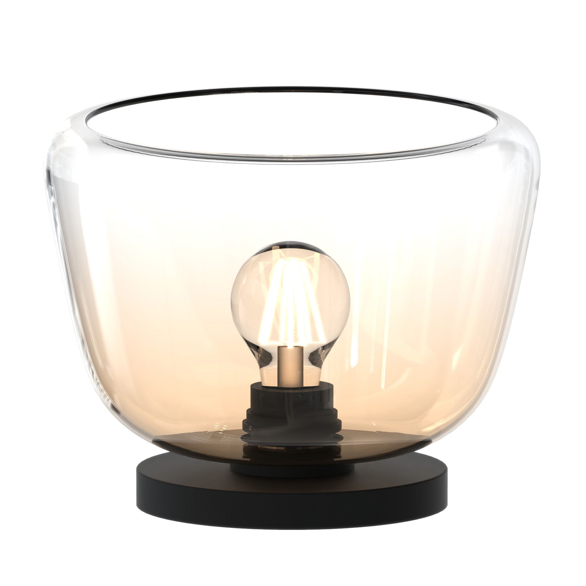 Lampe GIOBOLE verre ambré Ø18cm