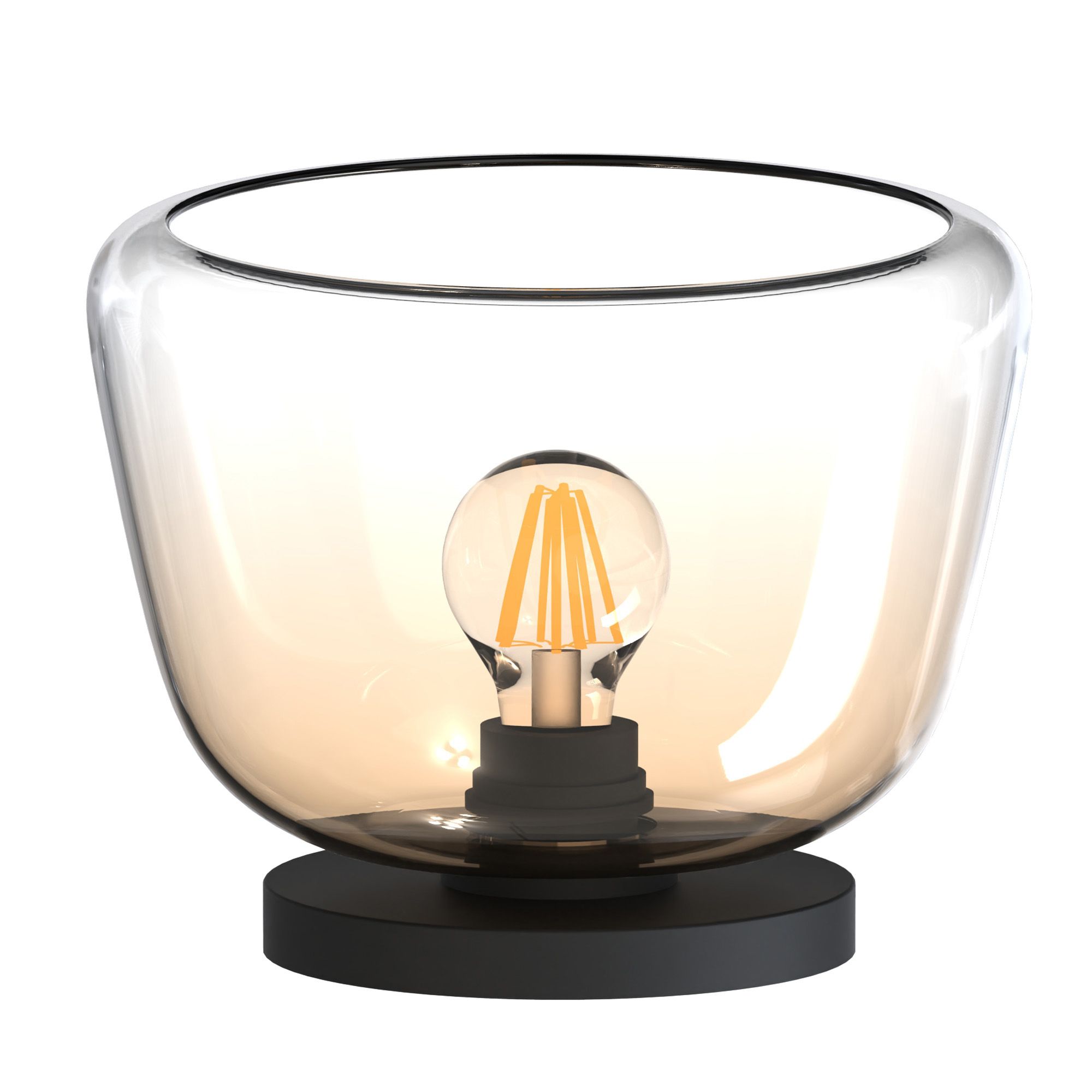 Lampe GIOBOLE verre ambré Ø18cm