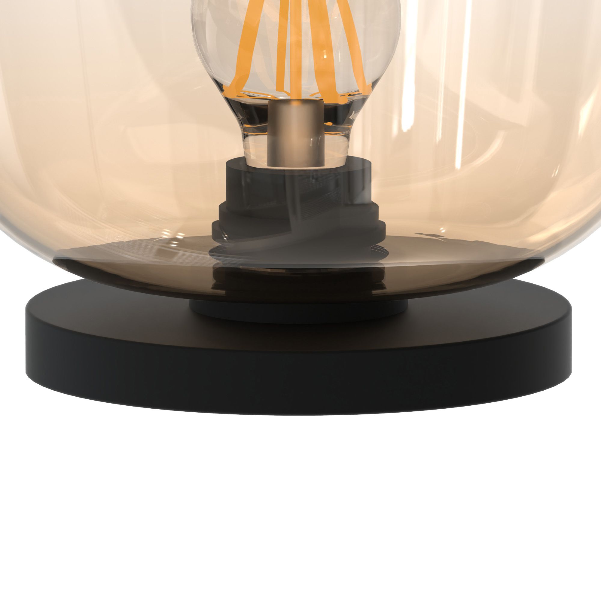 Lampe GIOBOLE verre ambré Ø18cm