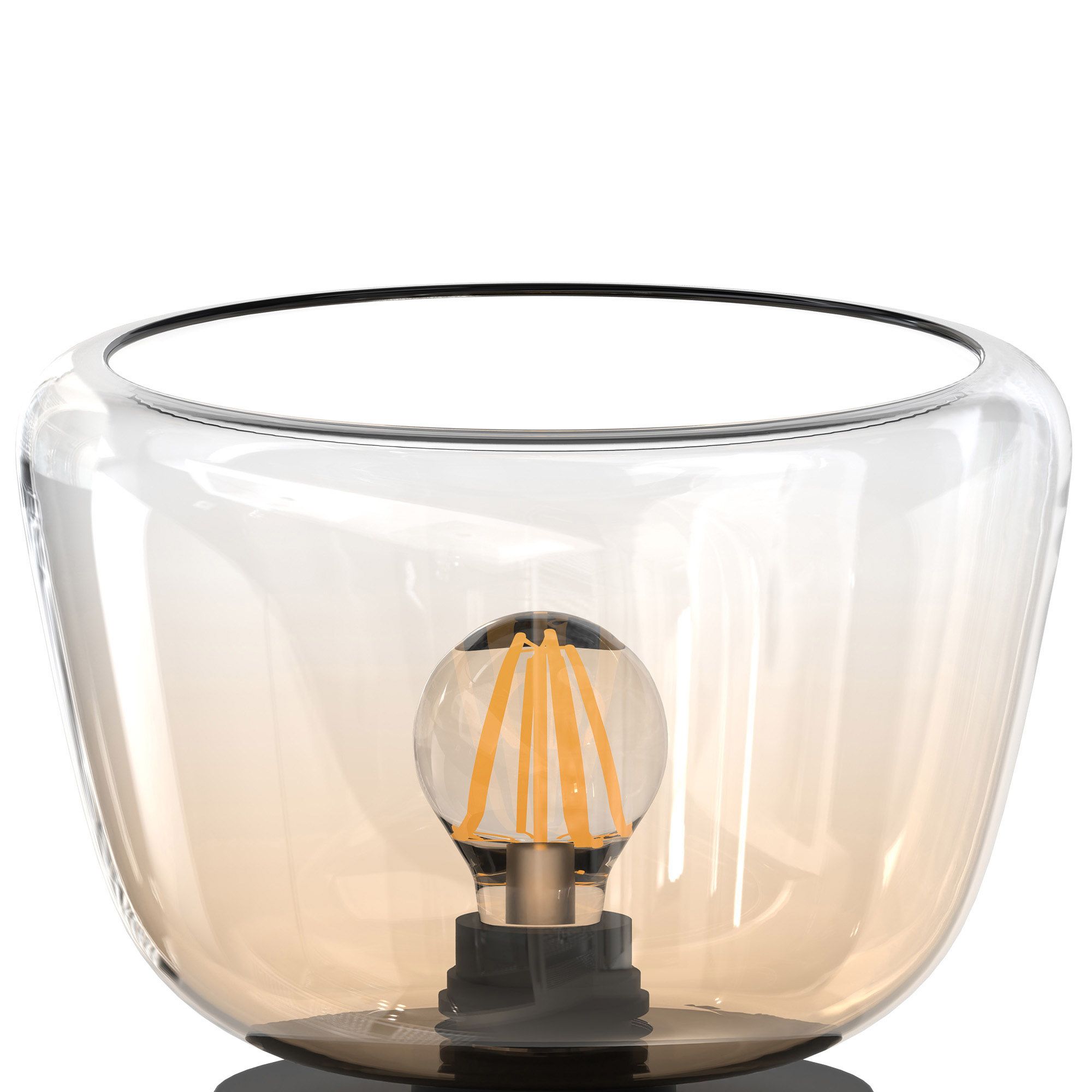 Lampe GIOBOLE verre ambré Ø18cm