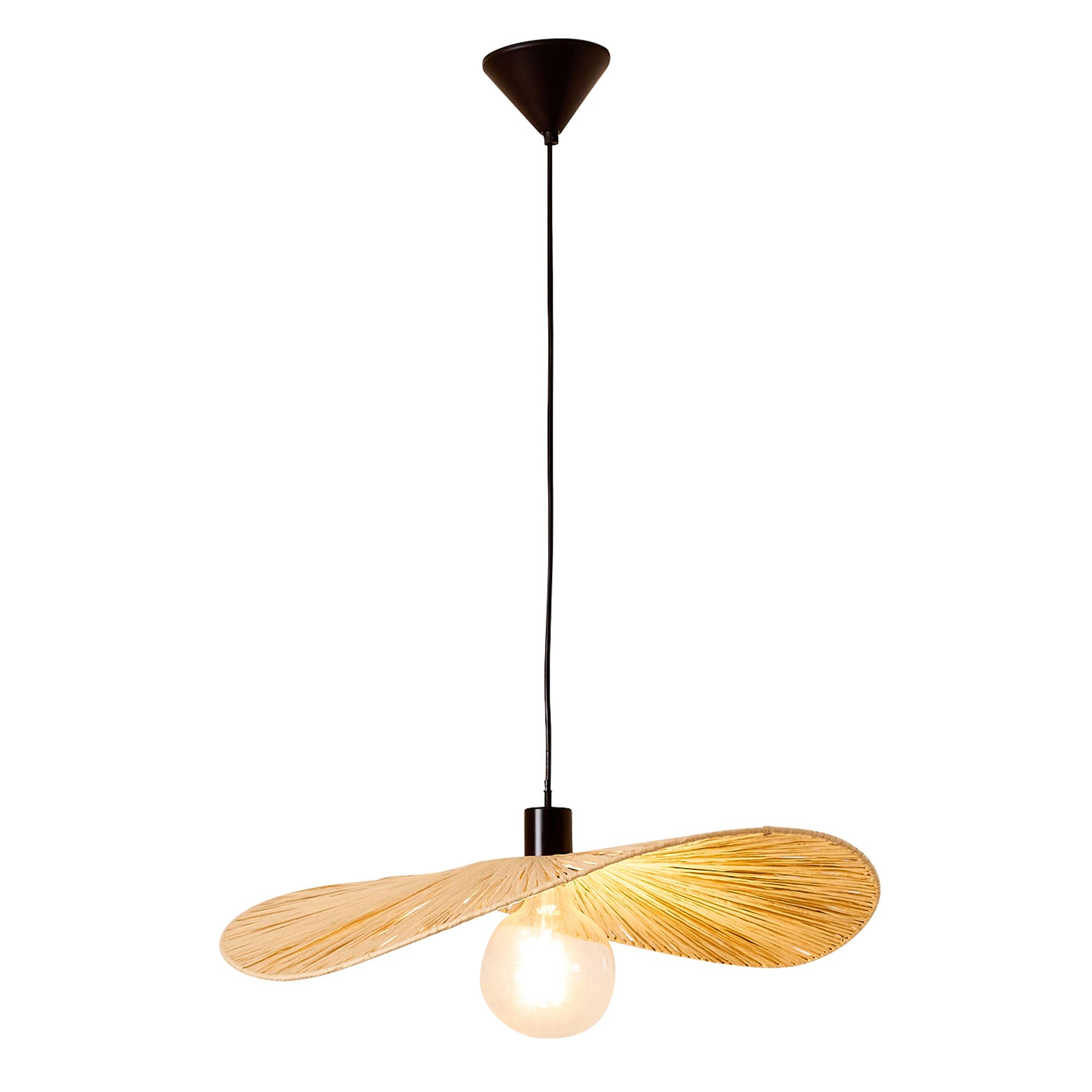 Suspension FLAT raphia naturel Ø60cm
