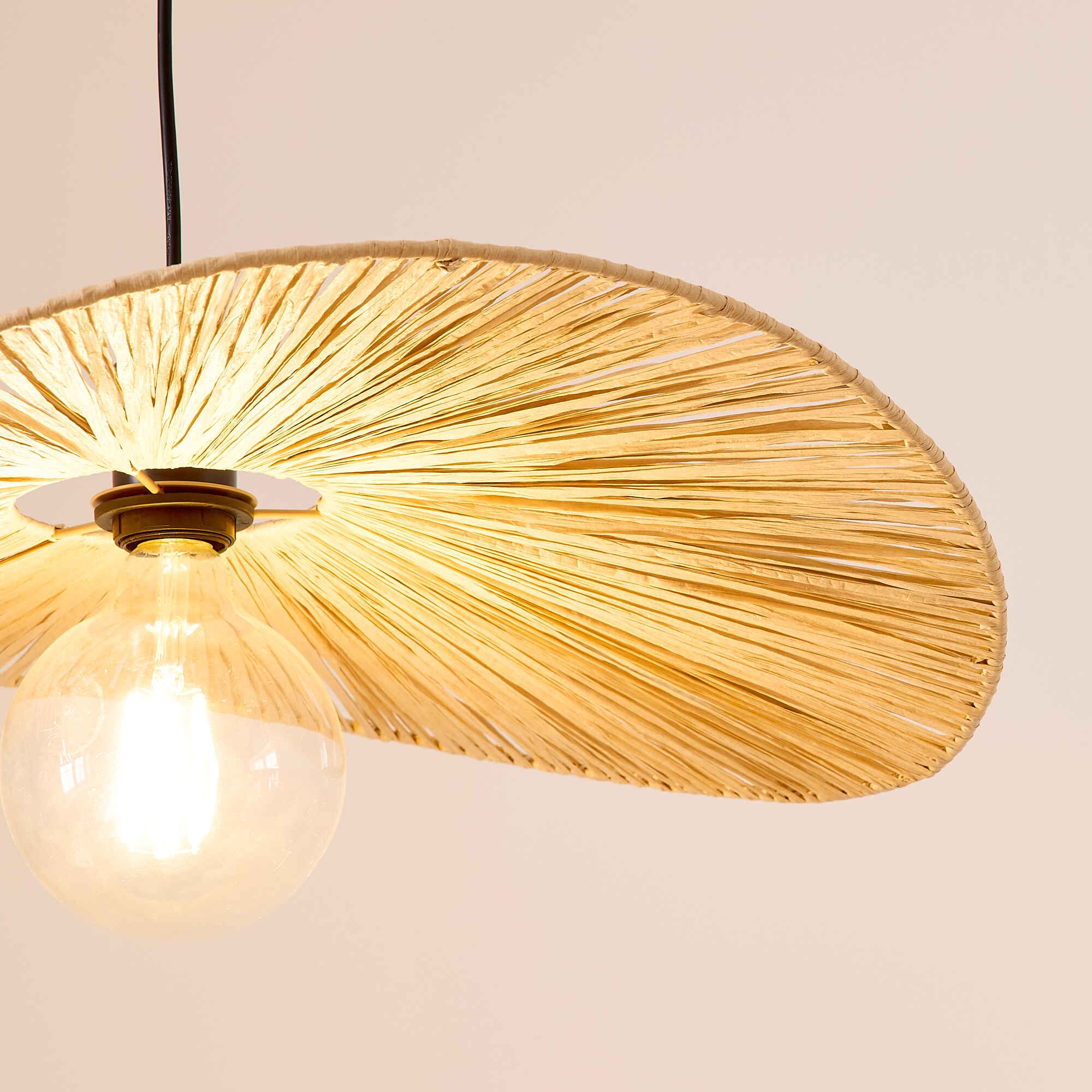 Suspension FLAT raphia naturel Ø60cm