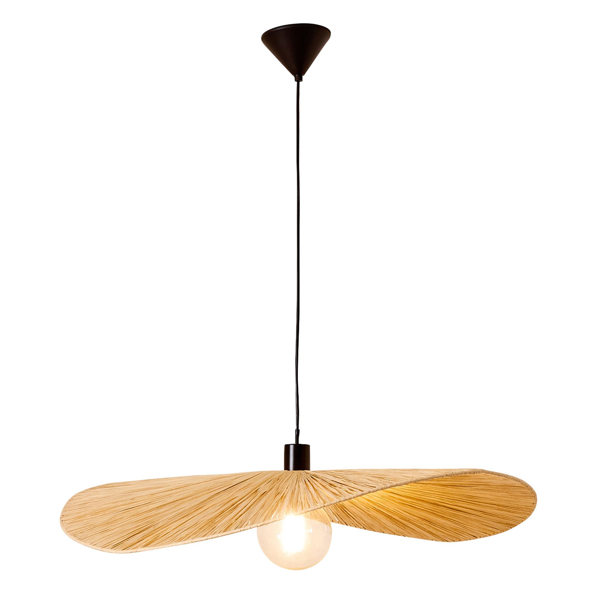 Suspension FLAT raphia naturel Ø80cm