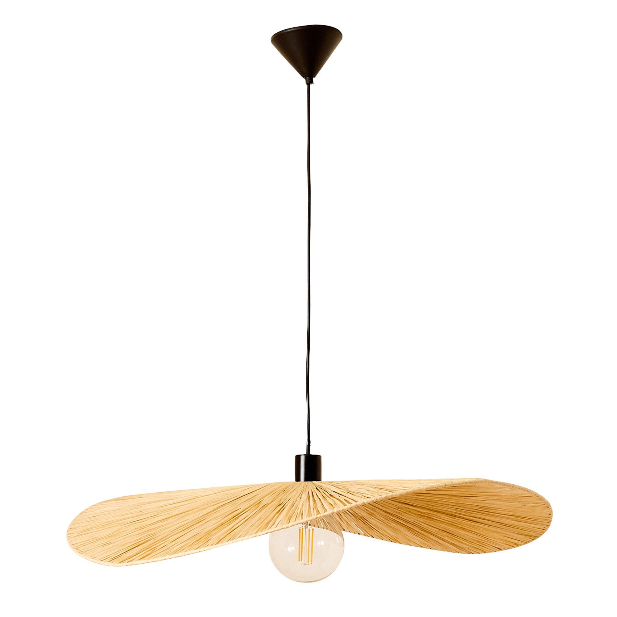 Suspension FLAT raphia naturel Ø80cm