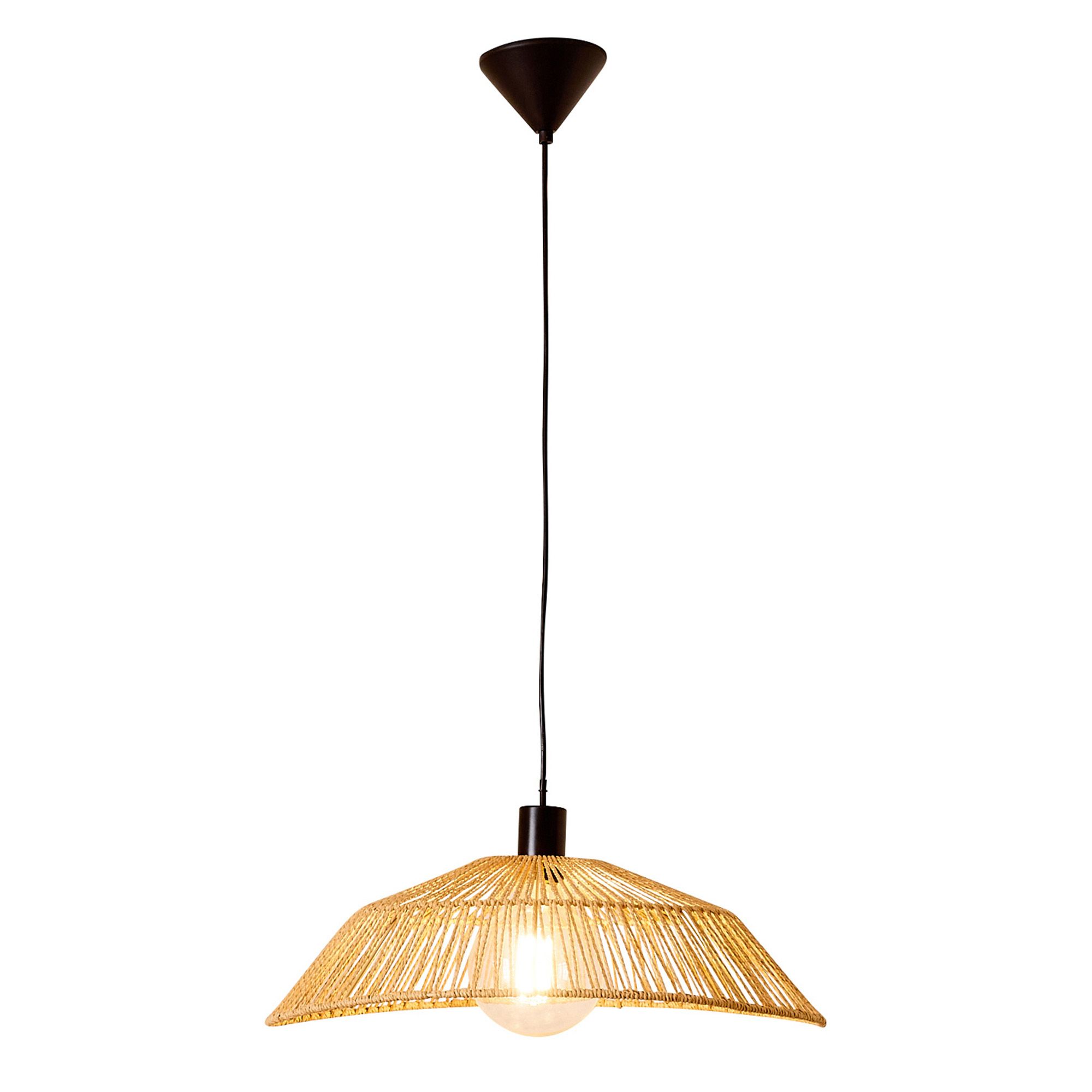 Suspension COROLLE corde papier naturel Ø50cm
