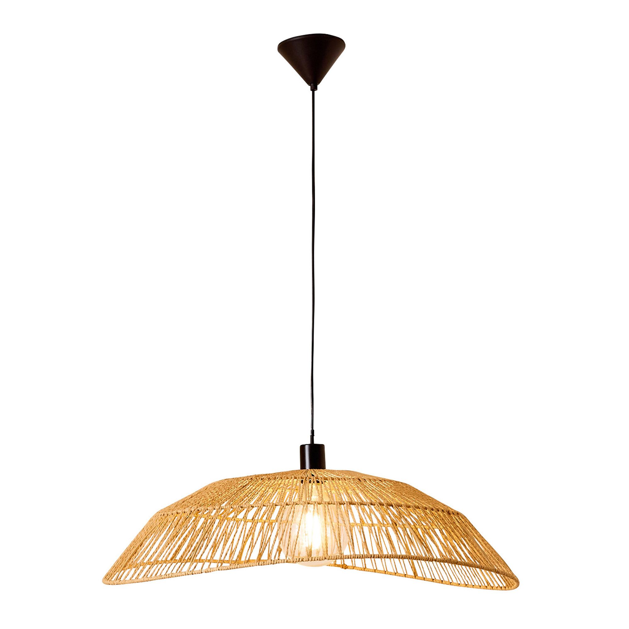 Suspension COROLLE corde papier naturel Ø70cm