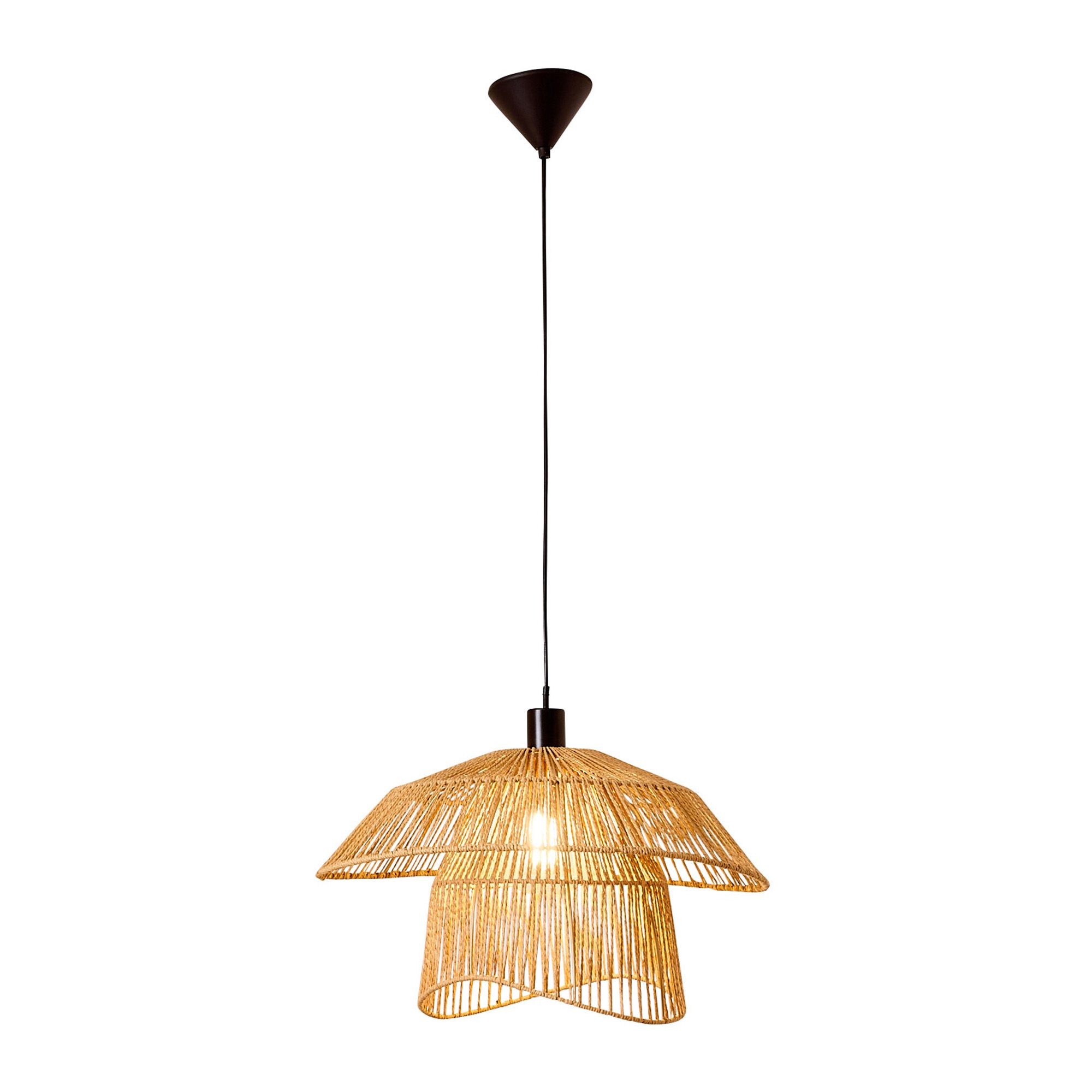 Suspension COROLLE duo corde papier naturel Ø50cm