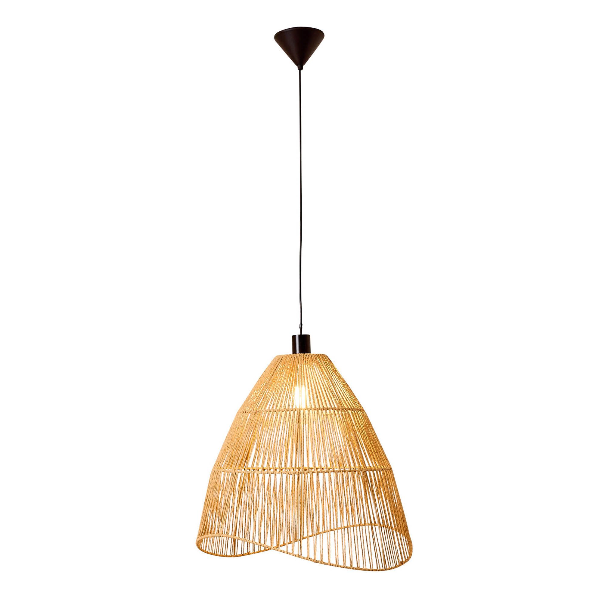 Suspension COROLLE corde papier naturel Ø50cm