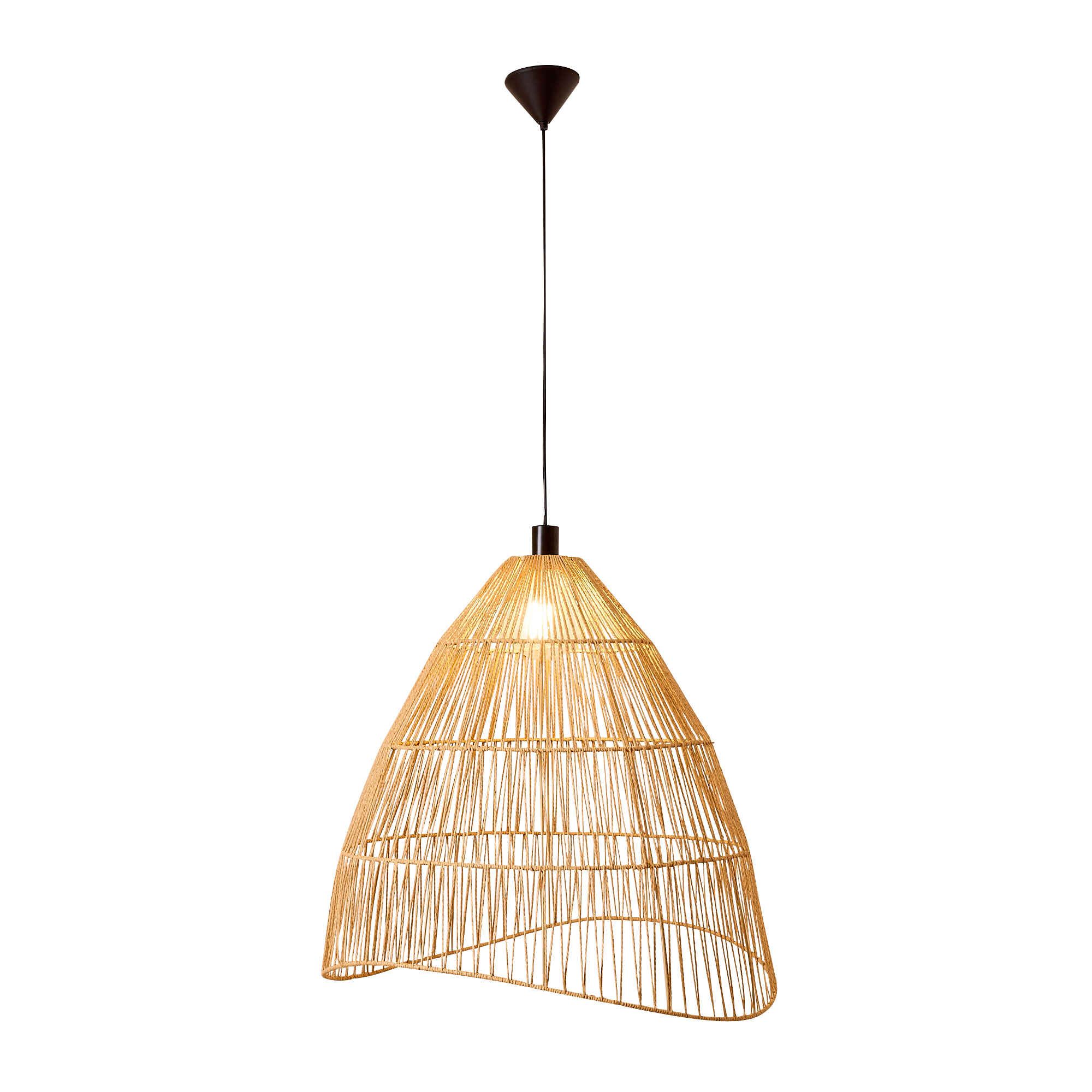 Suspension COROLLE corde papier naturel Ø70cm