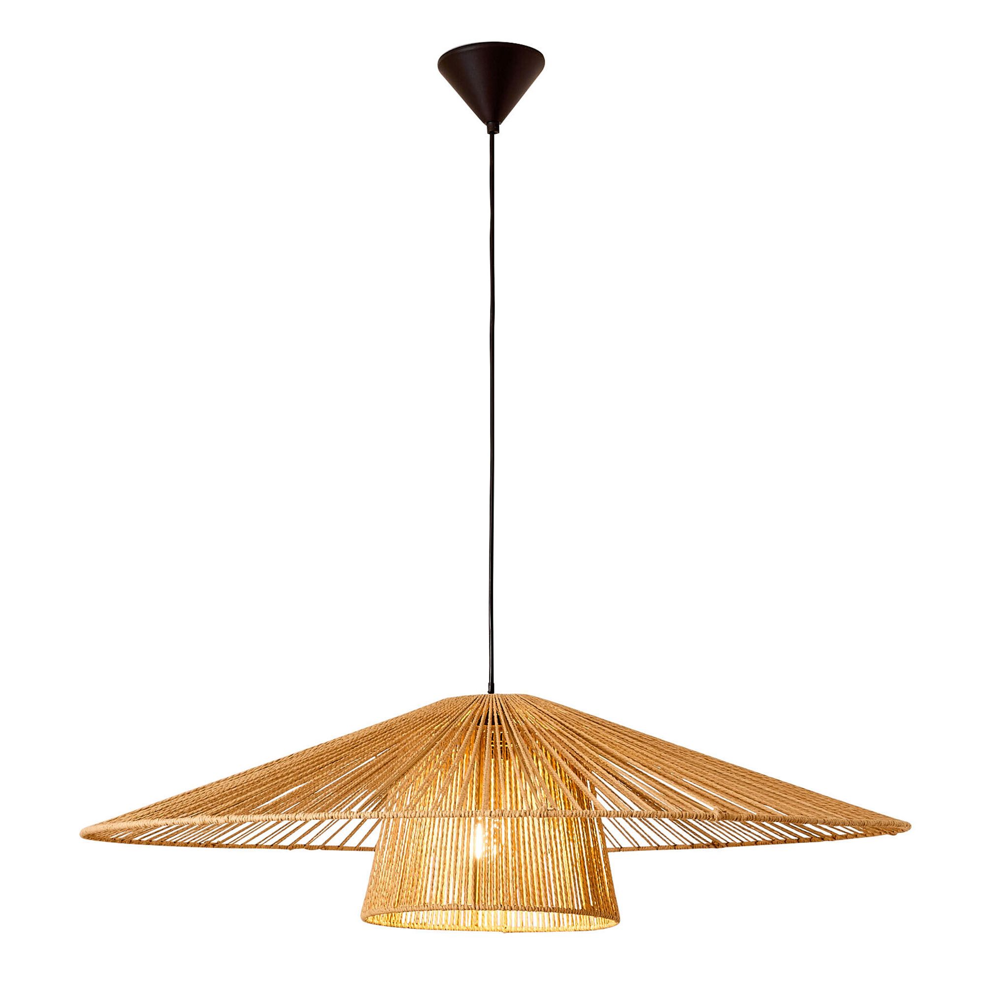 Suspension COROLLE duo corde papier naturel Ø90cm