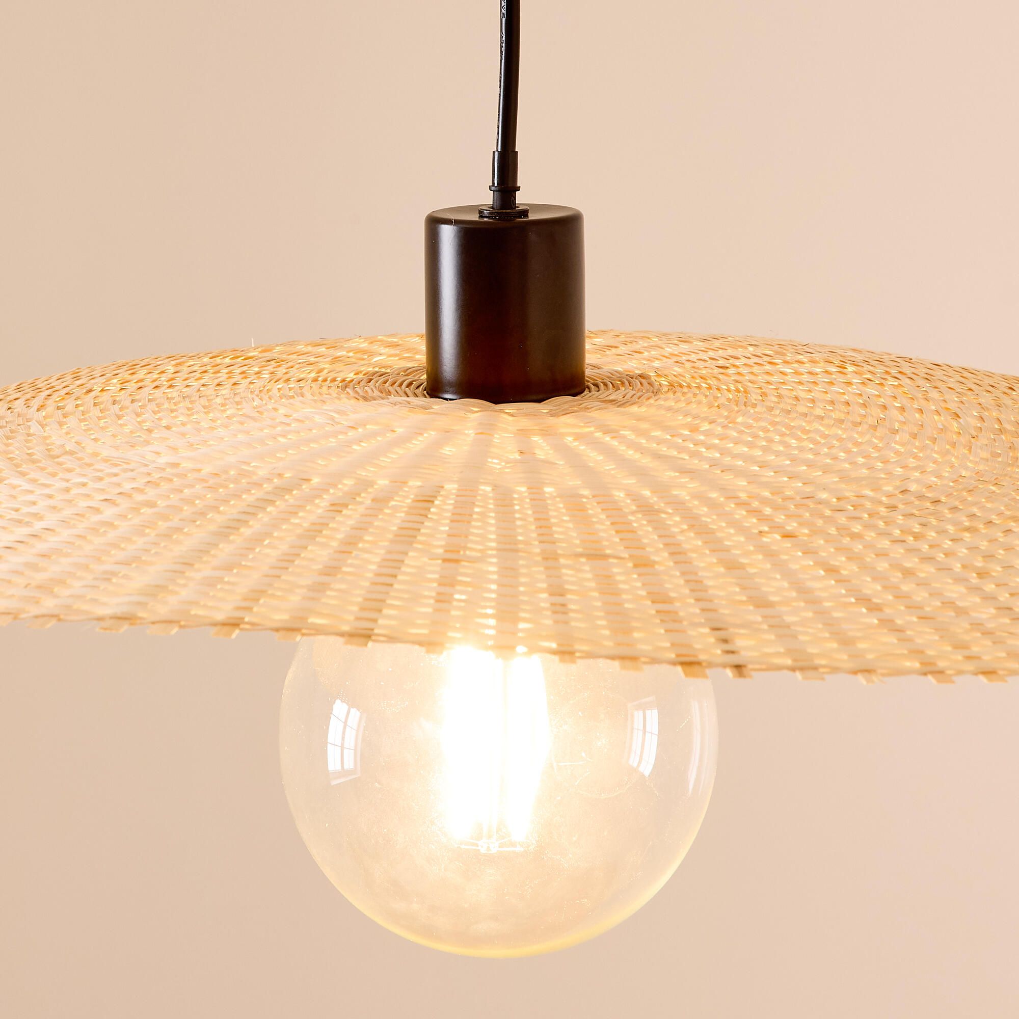 Suspension FLAT bambou naturel Ø50cm