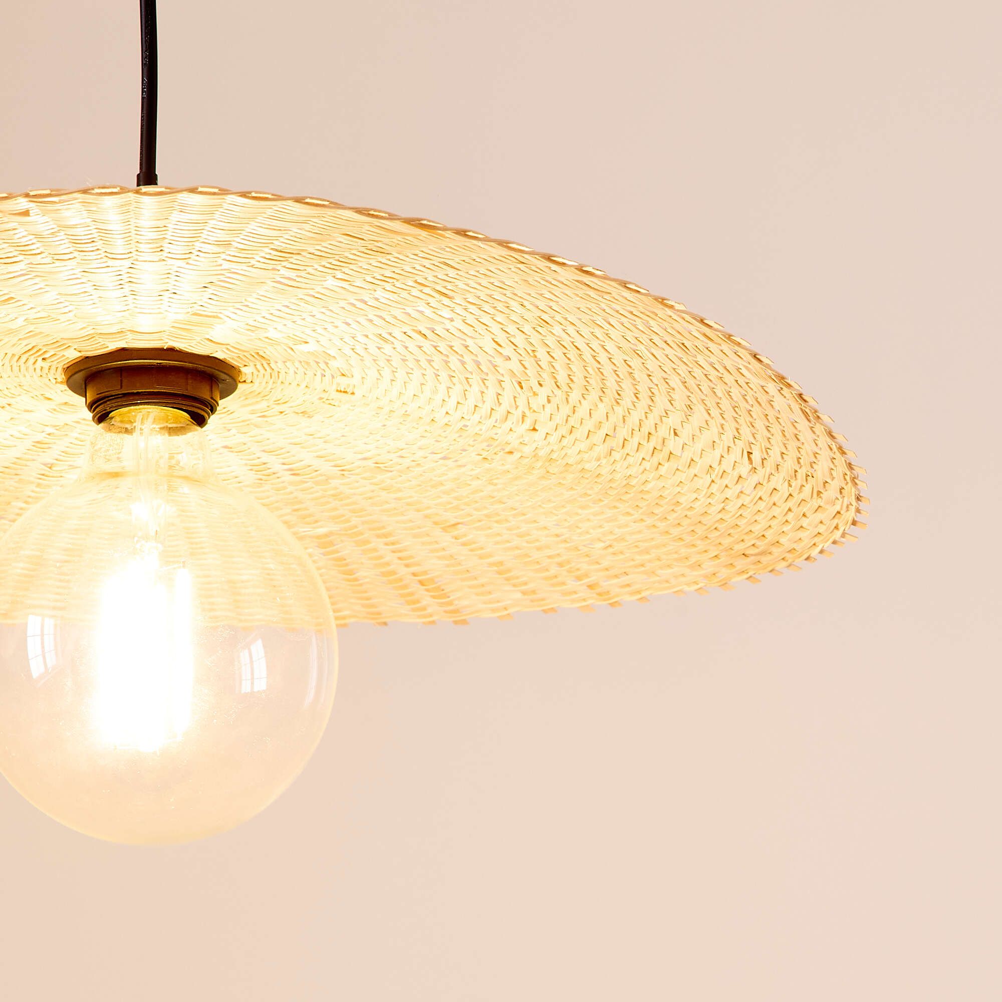 Suspension FLAT bambou naturel Ø50cm
