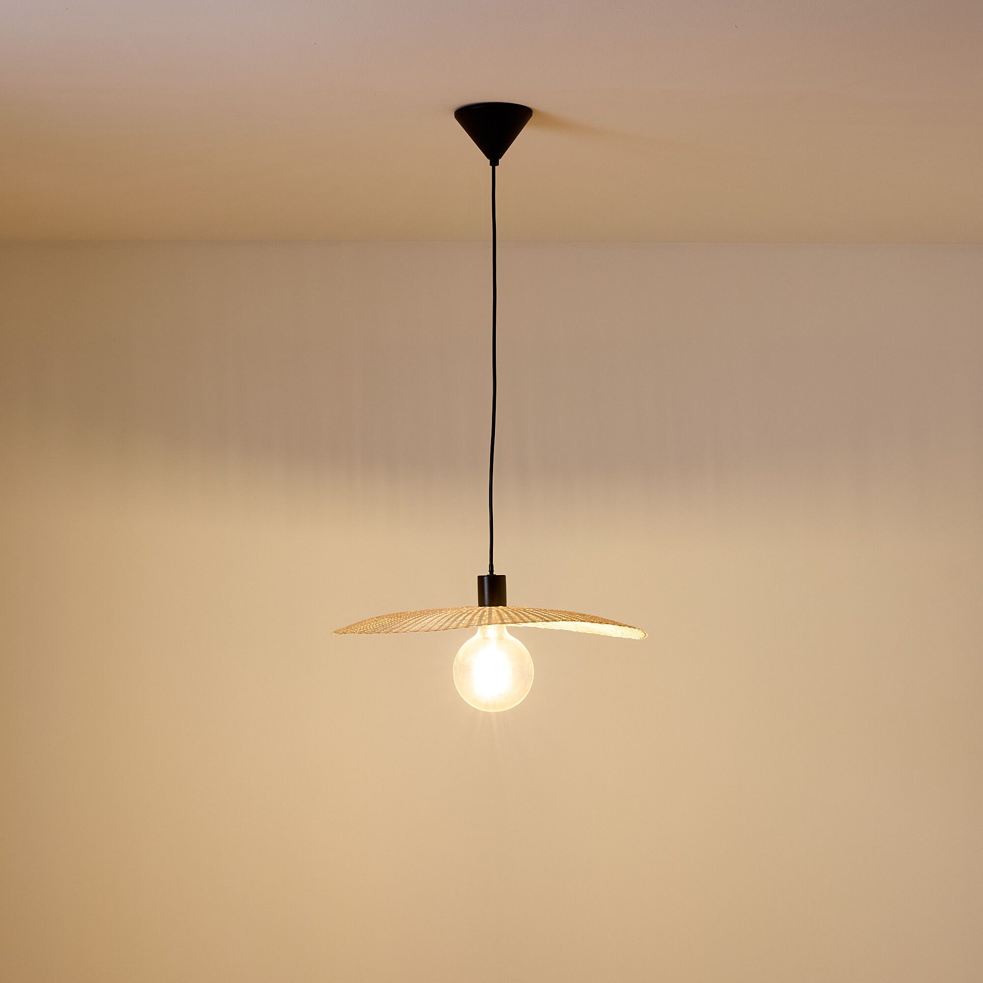 Suspension FLAT bambou naturel Ø50cm