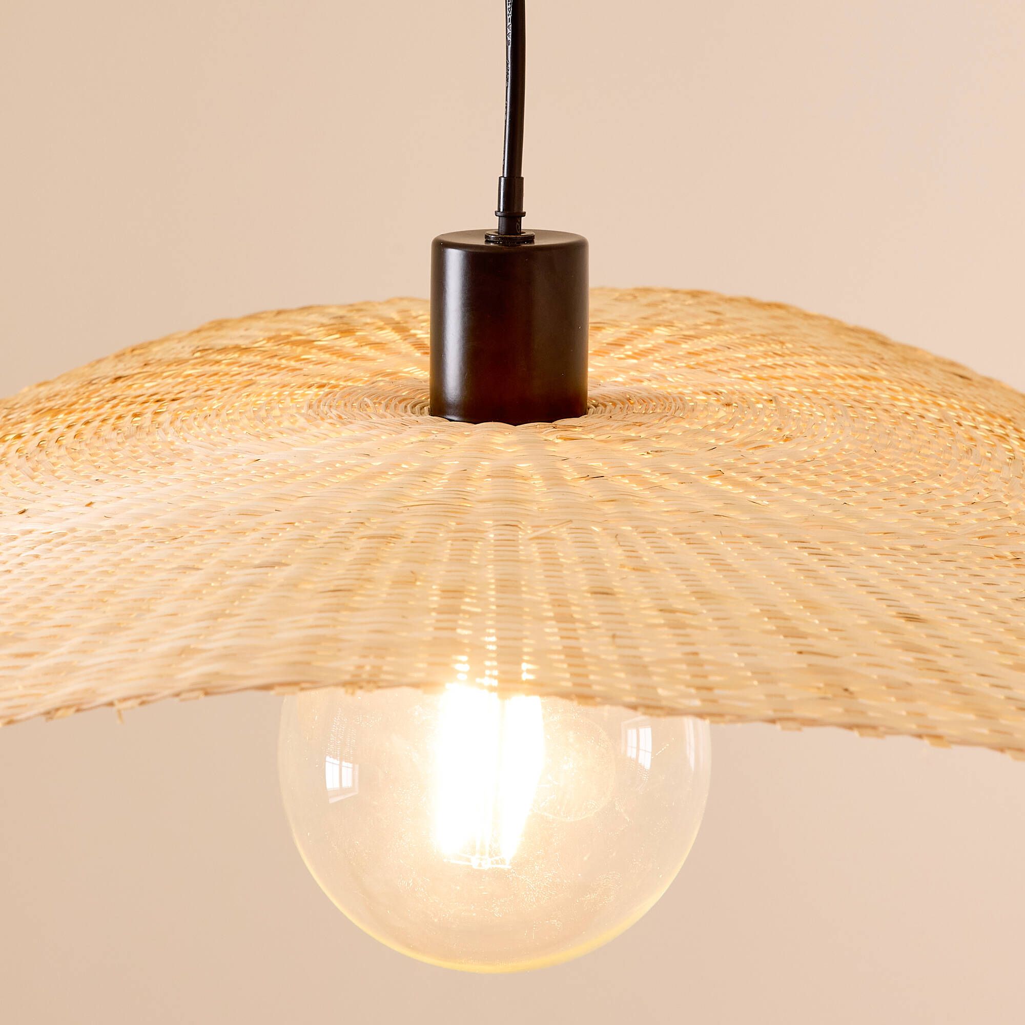 Suspension FLAT bambou naturel Ø70cm