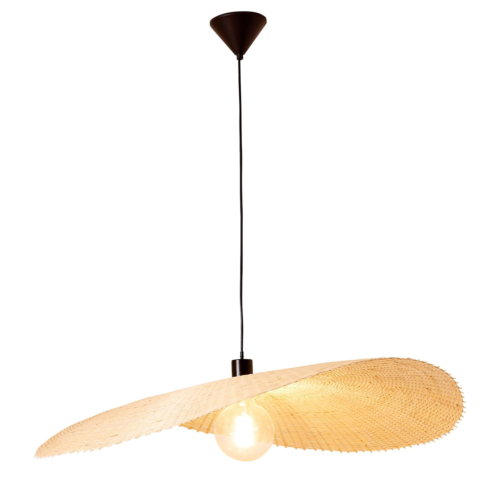 Suspension FLAT bambou naturel Ø90cm