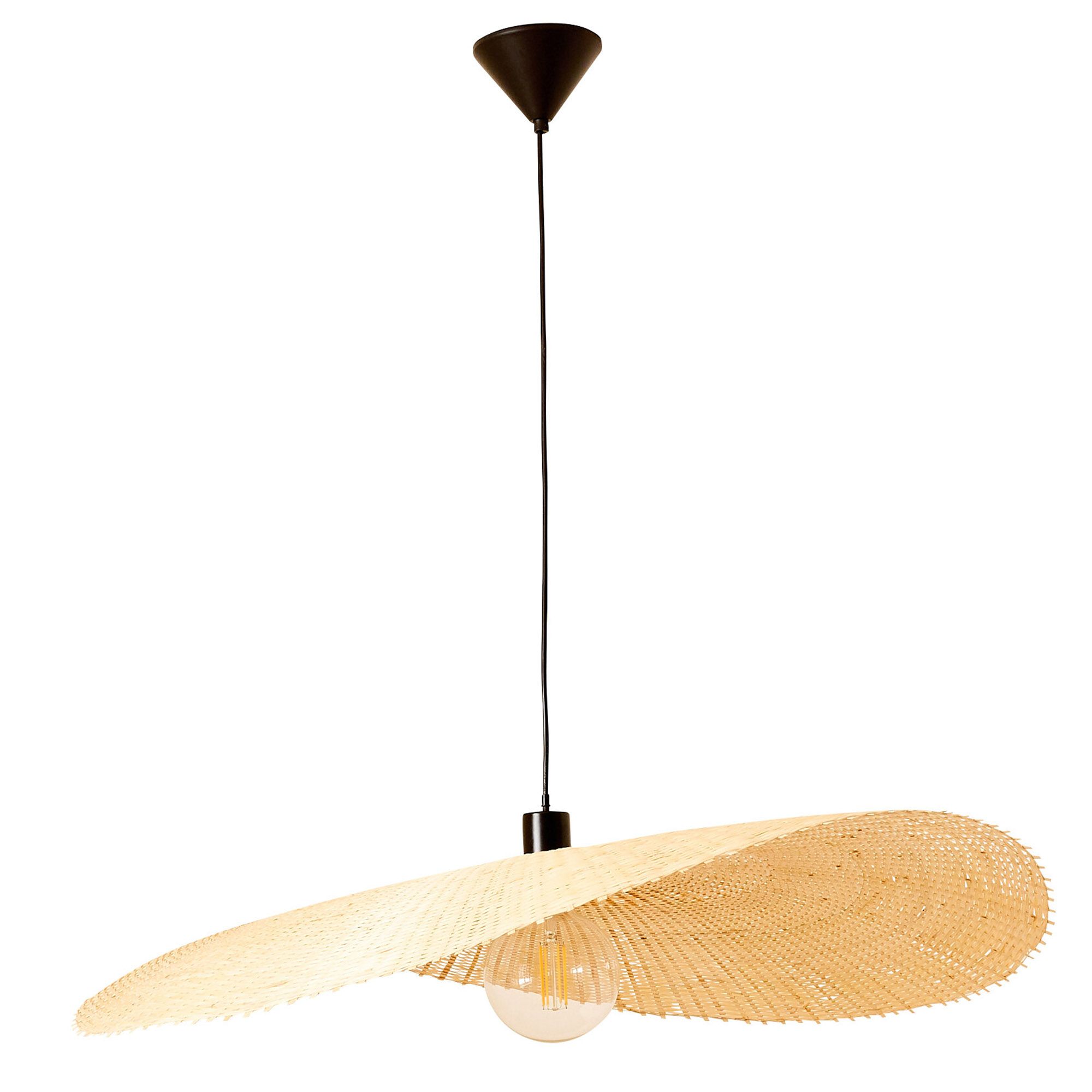 Suspension FLAT bambou naturel Ø90cm