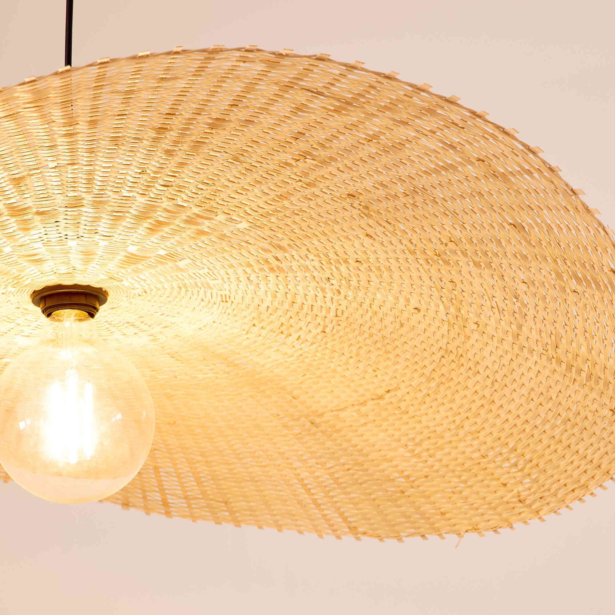 Suspension FLAT bambou naturel Ø90cm