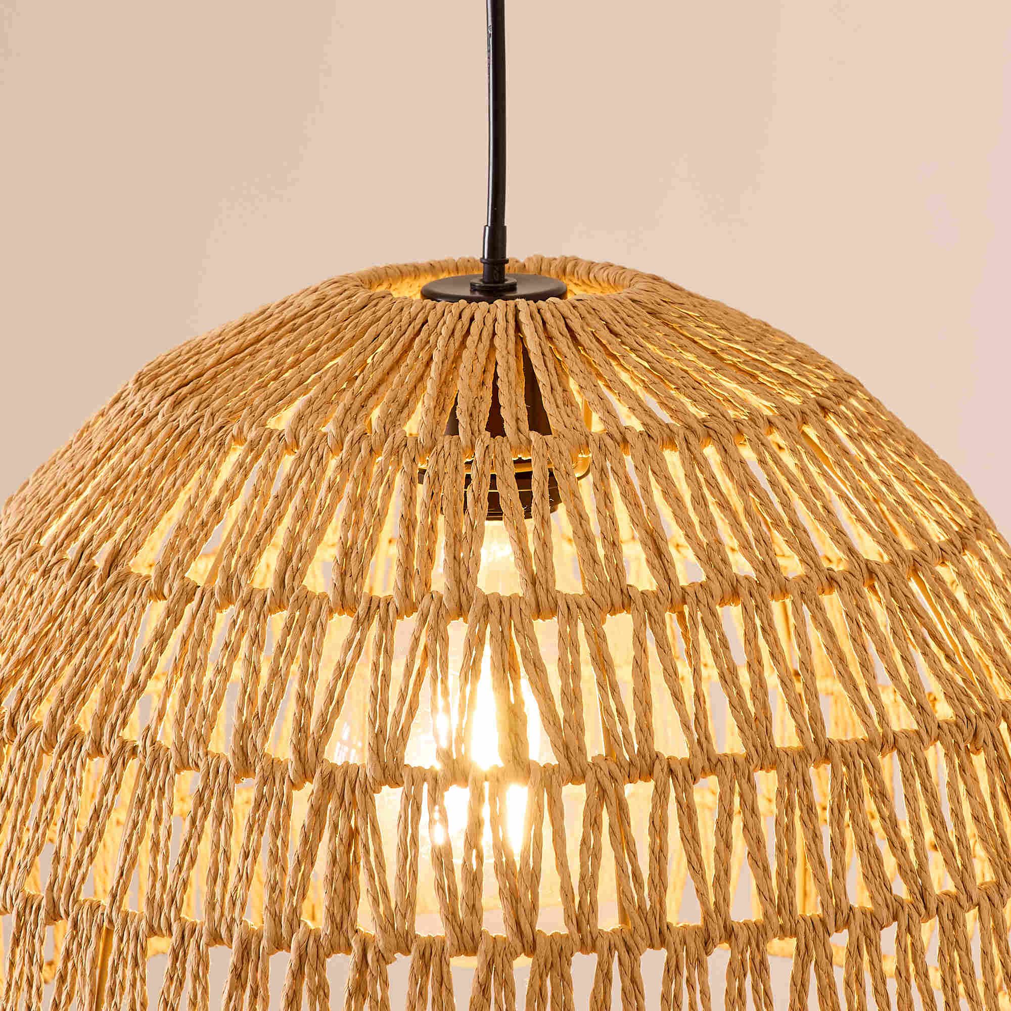 Suspension HARRY corde en papier naturel Ø40cm