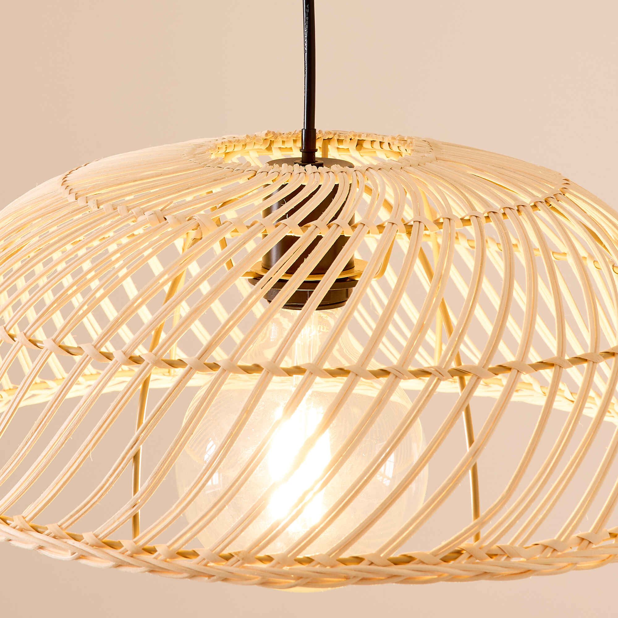 Suspension SAPA en rotin naturel Ø40cm