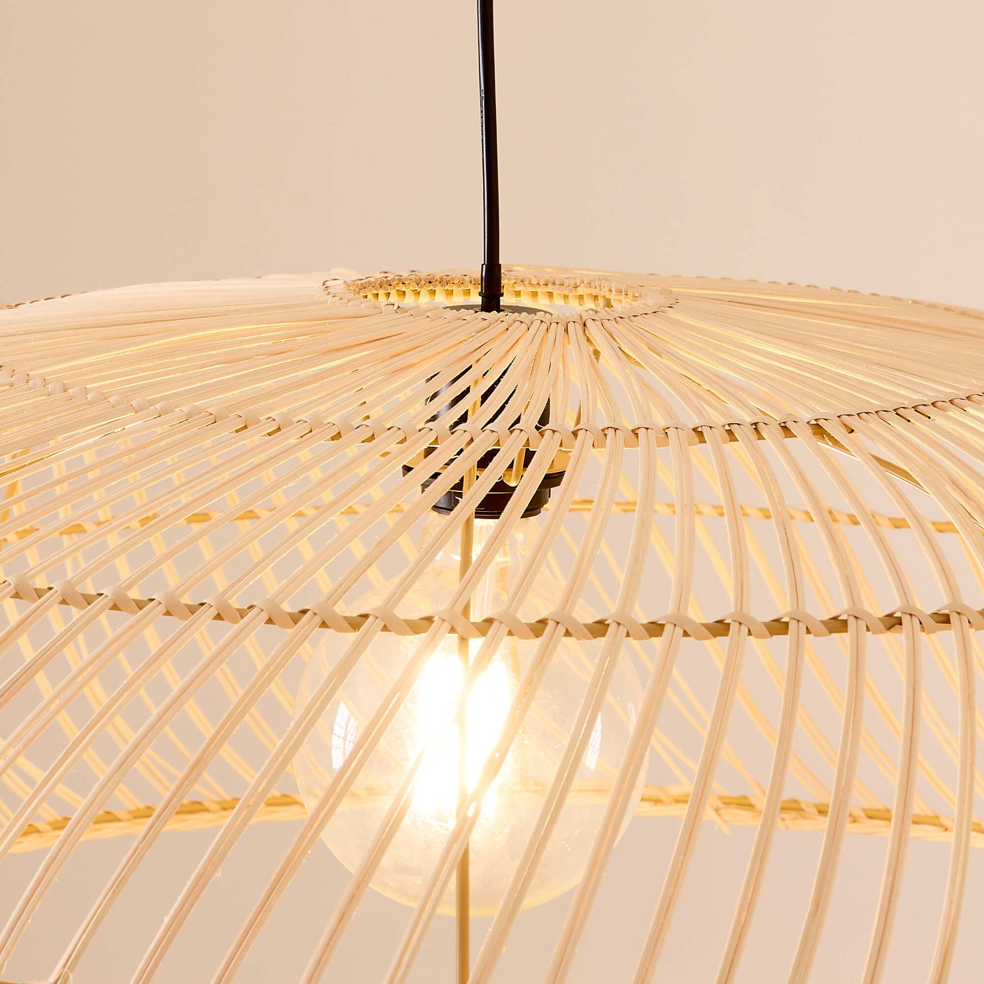 Suspension SAPA en rotin naturel Ø80cm