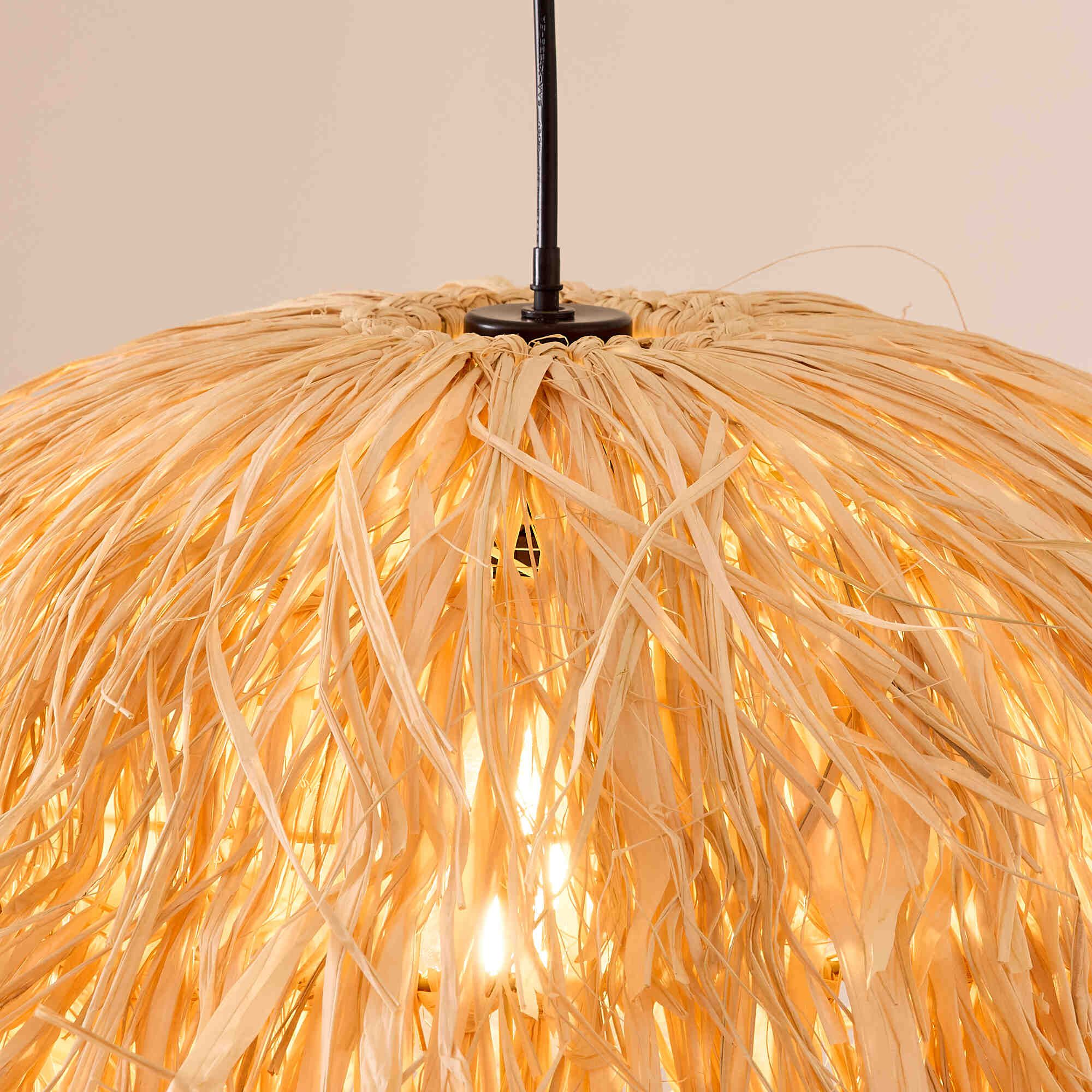 Suspension HALONG papier raphia naturel Ø40cm