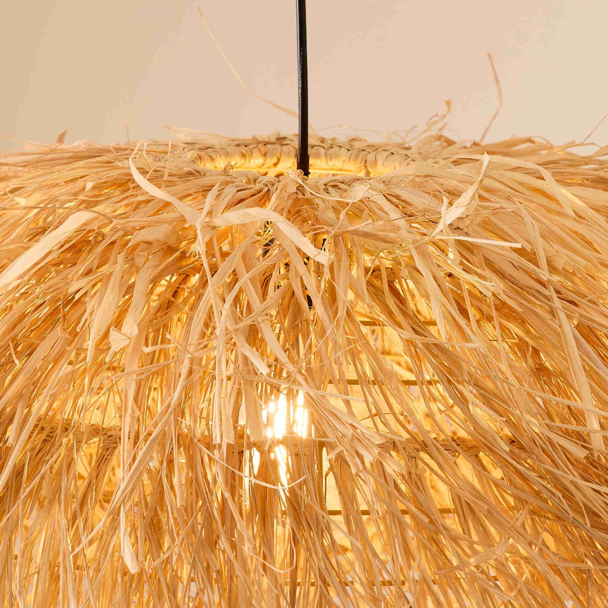 Suspension HALONG papier raphia naturel Ø60cm