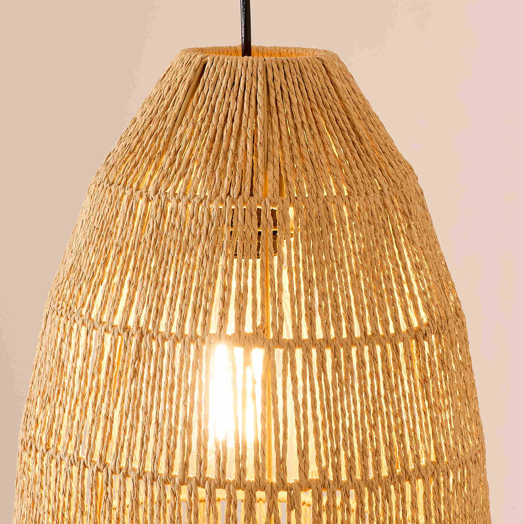 Suspension HUE raphia naturel Ø31cm