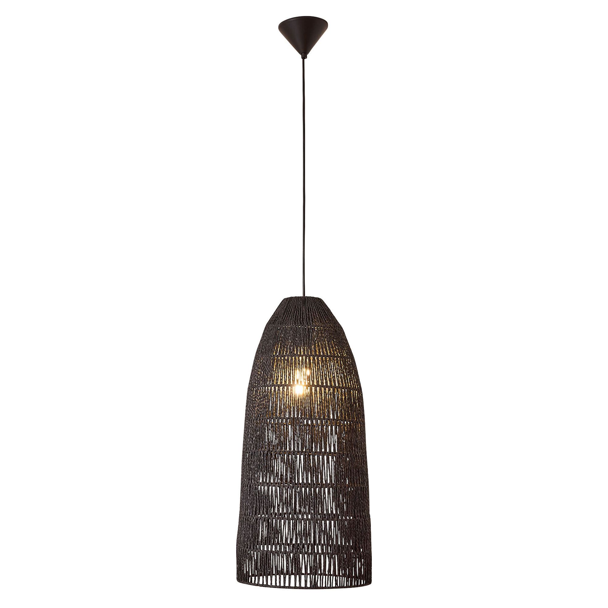 Suspension HUE raphia noir Ø31cm