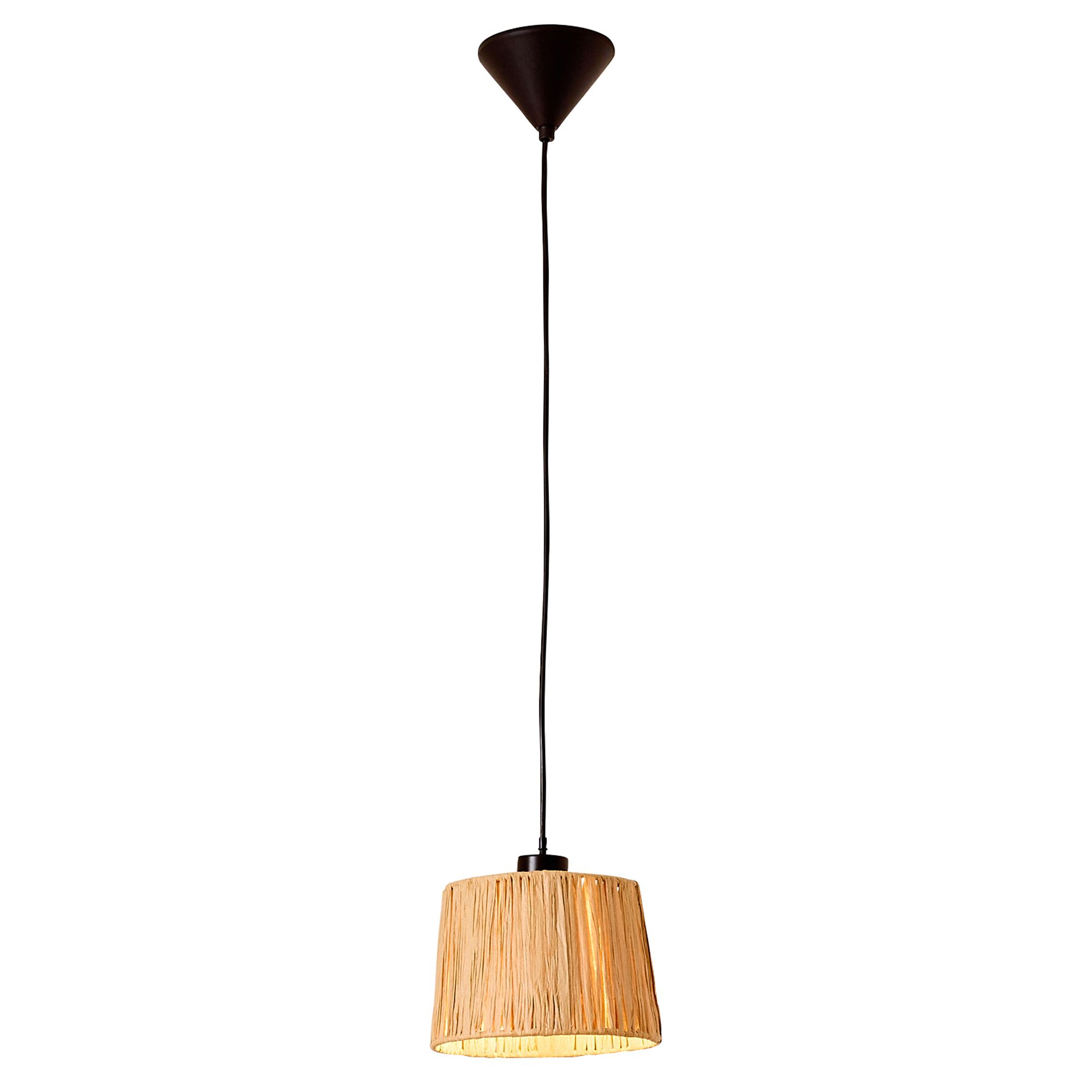 Suspension PAGLIA raphia naturel Ø20cm