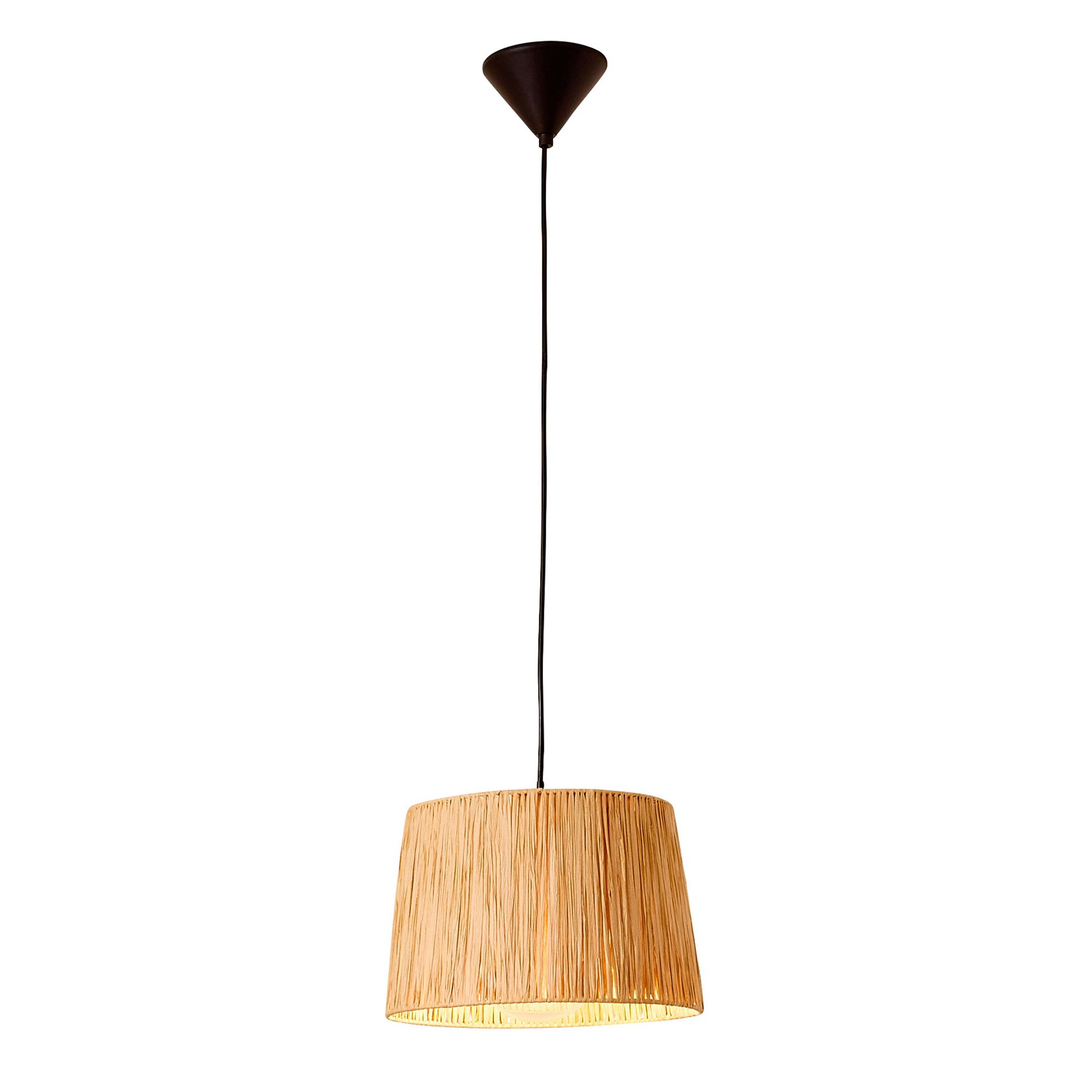 Suspension PAGLIA raphia naturel Ø30cm